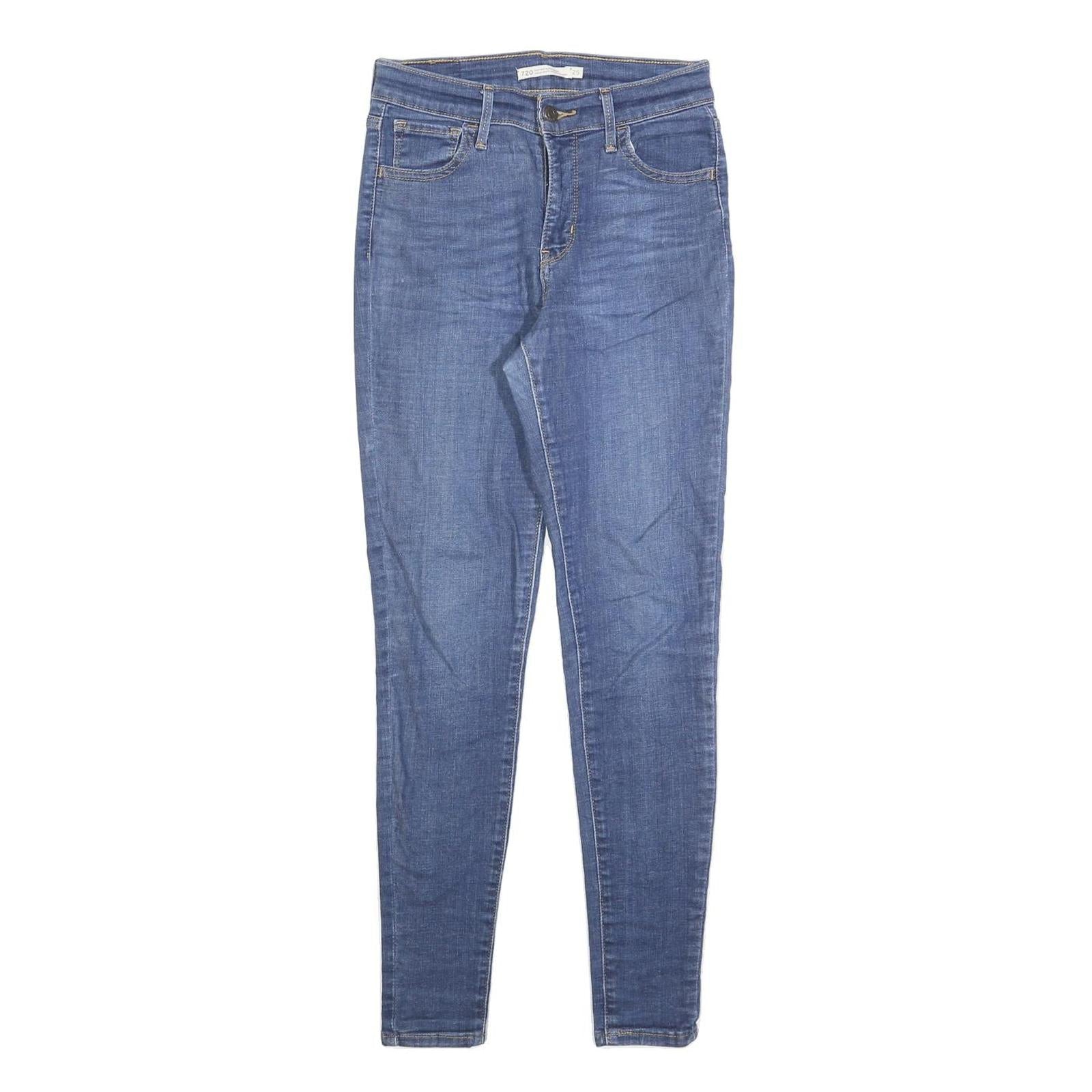 LEVI'S 720 Womens Slim Blue Denim Medium Jeans W25 L30 Stretch Cotton Blend Refurbished - N/A refurbished available on Cerqular