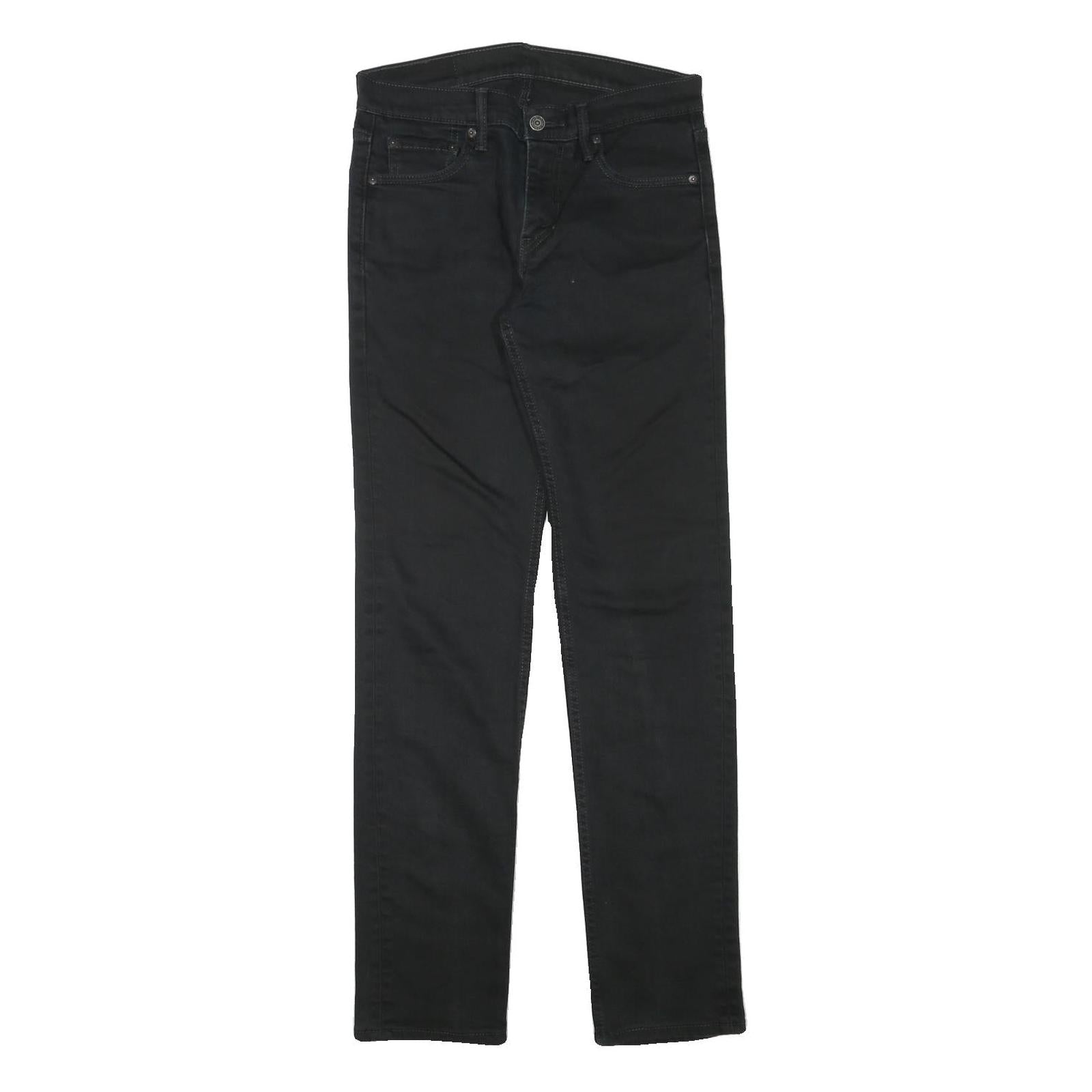 LEVI'S Mens Regular Fit Black Denim Jeans W30 L32 Zip Cotton Blend Classic Refurbished - N/A refurbished available on Cerqular