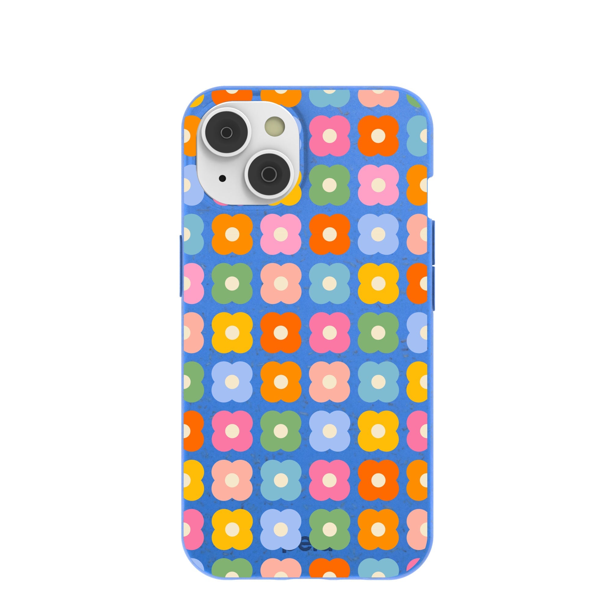 Electric Blue Petal Pop iPhone 14/16e Case Refurbished - Pela Case refurbished available on Cerqular