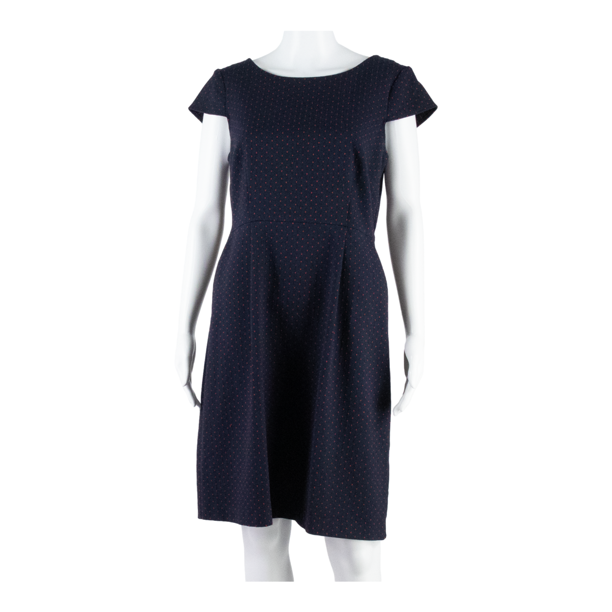 MONSOON Womens Pencil Dress Blue Polka Dot Short Sleeve Midi UK 12 Refurbished - N/A refurbished available on Cerqular