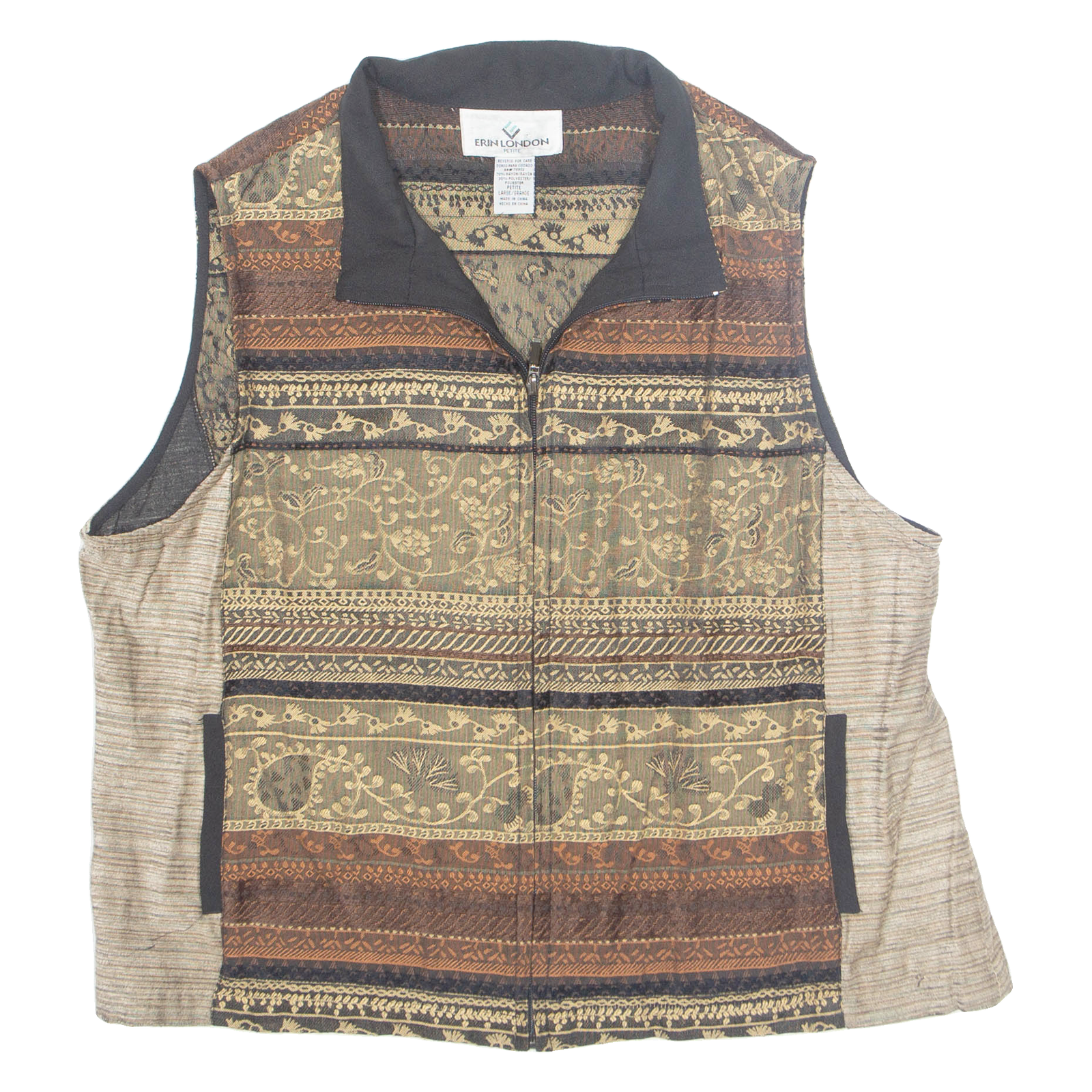 Buy ERIN LONDON Petite Full Zip Womens Printed Shirt Brown Crazy Pattern M Refurbished - $16.89 ERIN LONDON Petite Full Zip Womens Printed Shirt Brown Crazy Pattern M Refurbished - N/A refurbished available on Cerqular