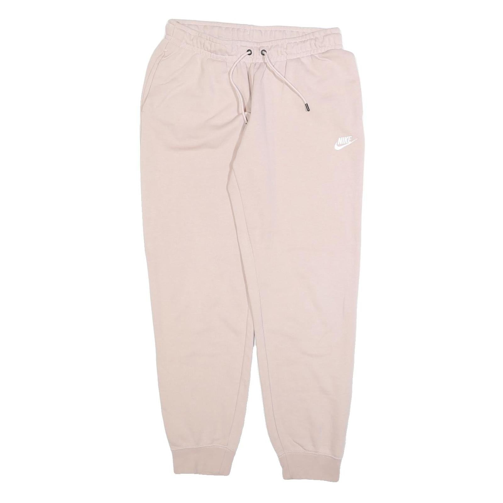 NIKE Womens Joggers Beige Slim Tapered M W28 L28 Cotton Blend Sweatpants Refurbished - N/A refurbished available on Cerqular