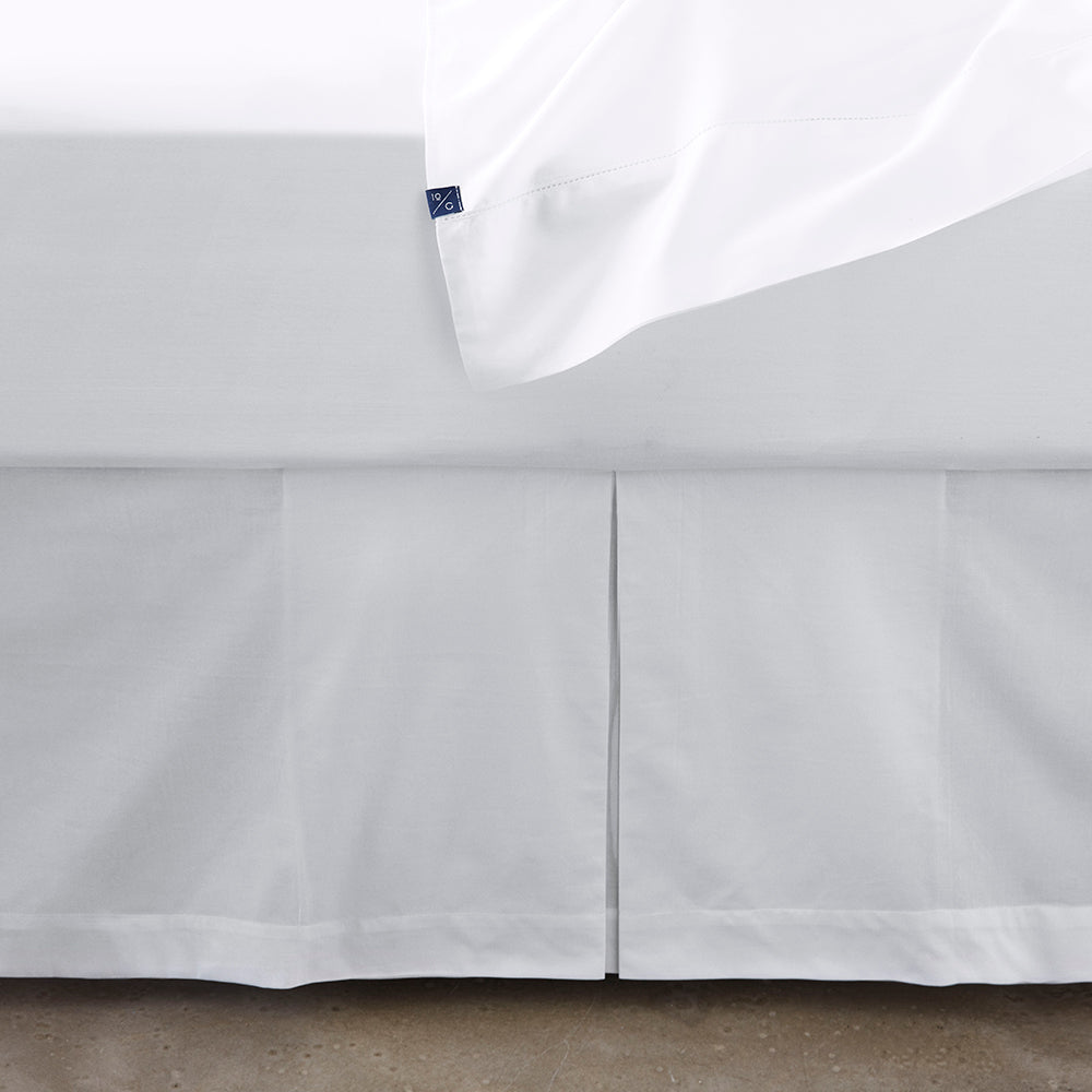 The Bed Skirt | Size: Queen | Color: White | Touch: Percale Refurbished - N/A refurbished available on Cerqular