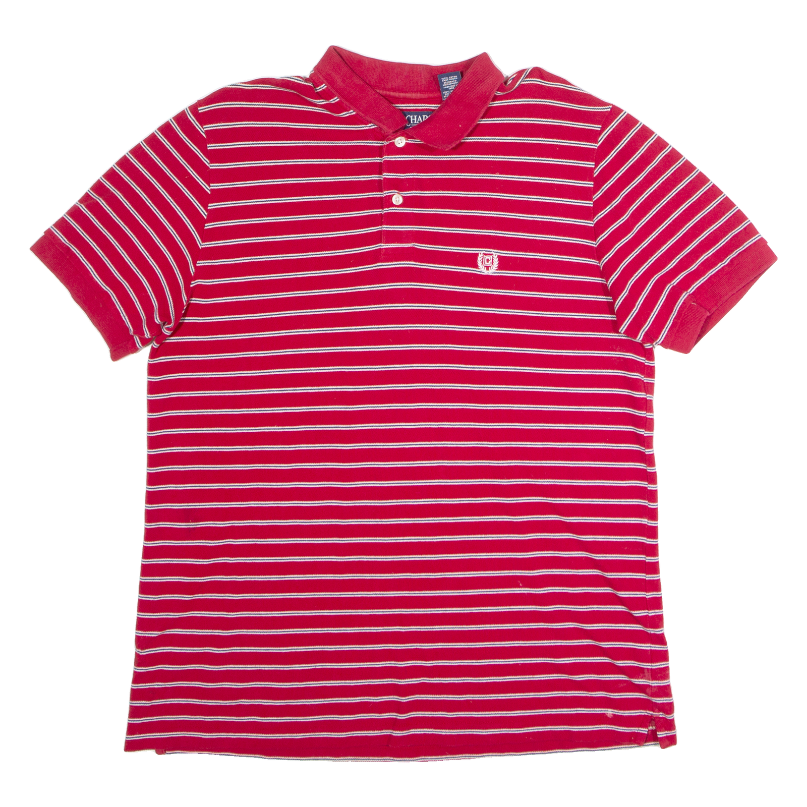 CHAPS Mens Polo Shirt Red Striped L Refurbished - N/A refurbished available on Cerqular