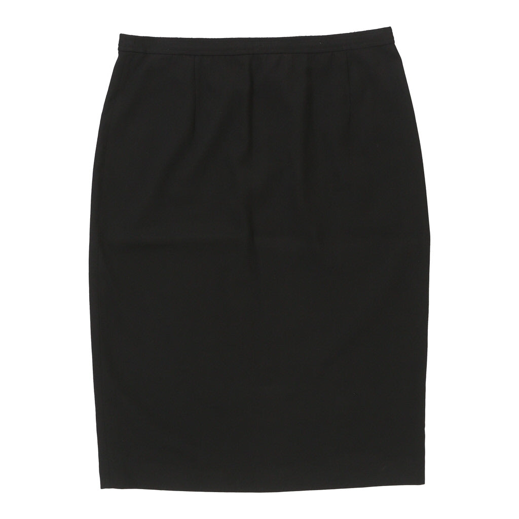 Miss V Valentino Pencil Skirt - 32W UK 12 Black Wool Refurbished - Thrifted (note: this is a term often used to describe second- refurbished available on Cerqular
