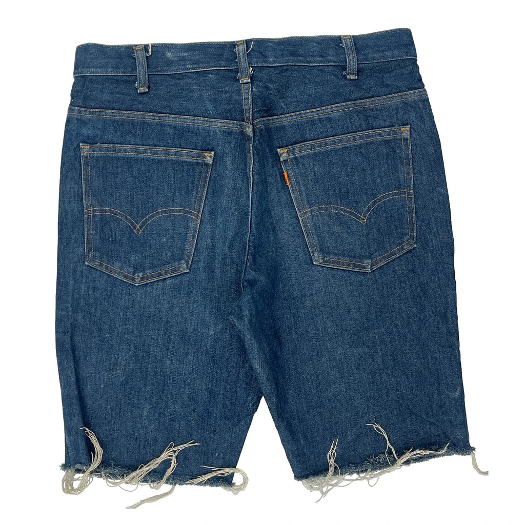 Levis Denim Shorts - 34W 10L Blue Denim Refurbished - Thrifted (note: this is a term often used to describe second- refurbished available on Cerqular