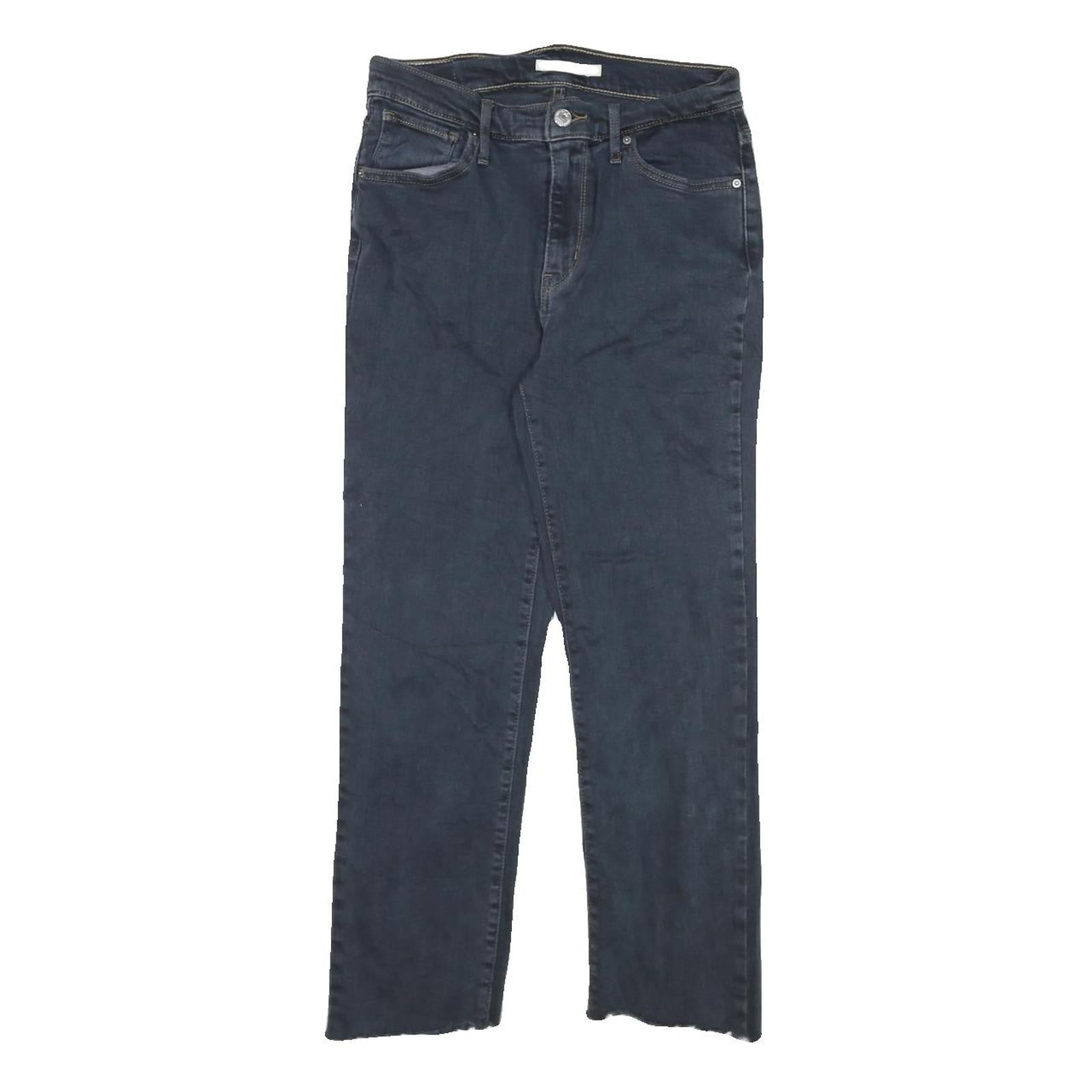 LEVI'S 724 Womens Slim Jeans Denim Dark W27 L24 Raw Hem Classic Style Refurbished - N/A refurbished available on Cerqular