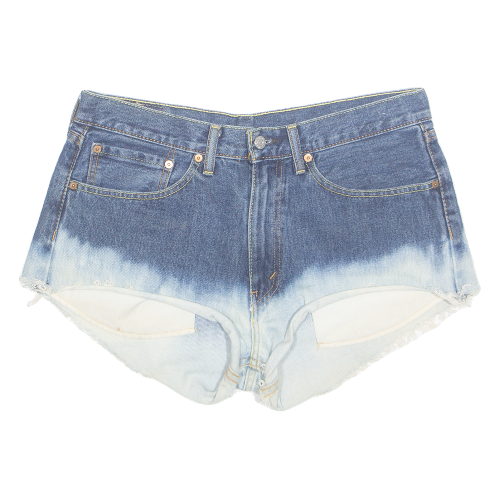 LEVI'S Cut Off 505 Ombre Womens Denim Shorts Blue M W34 Refurbished - N/A refurbished available on Cerqular