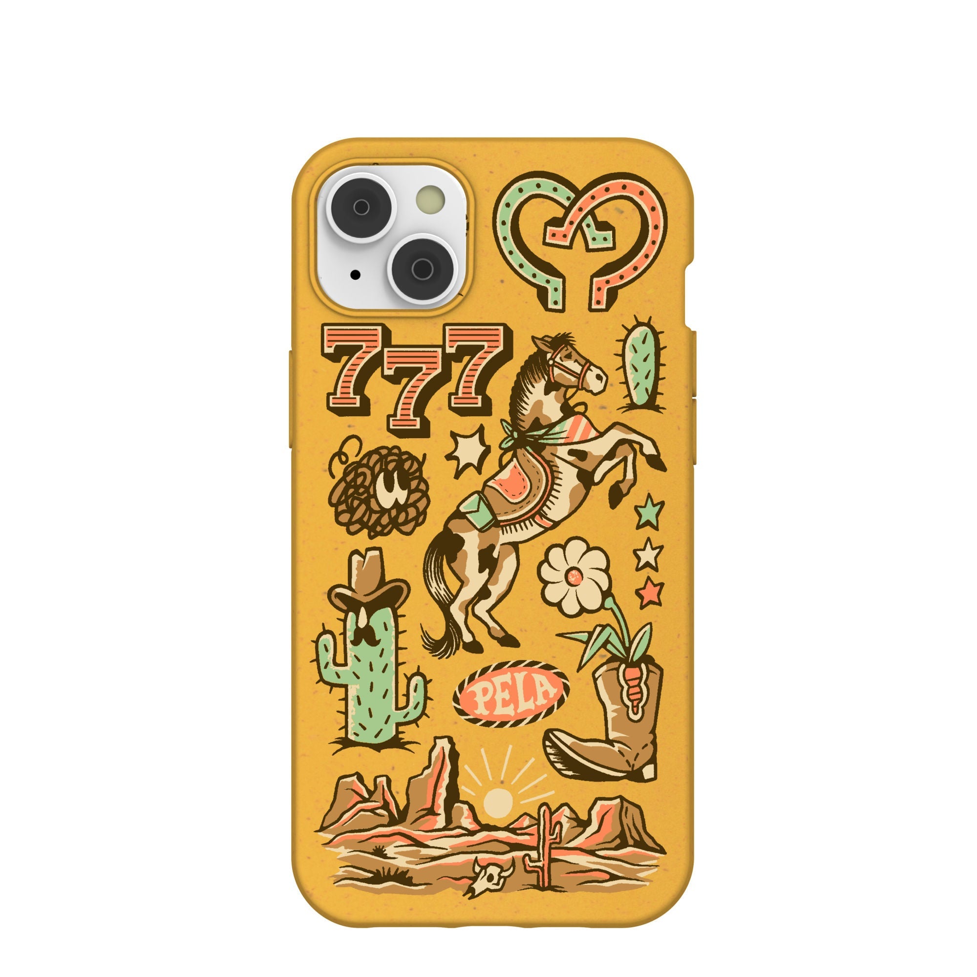 Honey Miller West iPhone 14 Plus Case Refurbished - Pela Case refurbished available on Cerqular