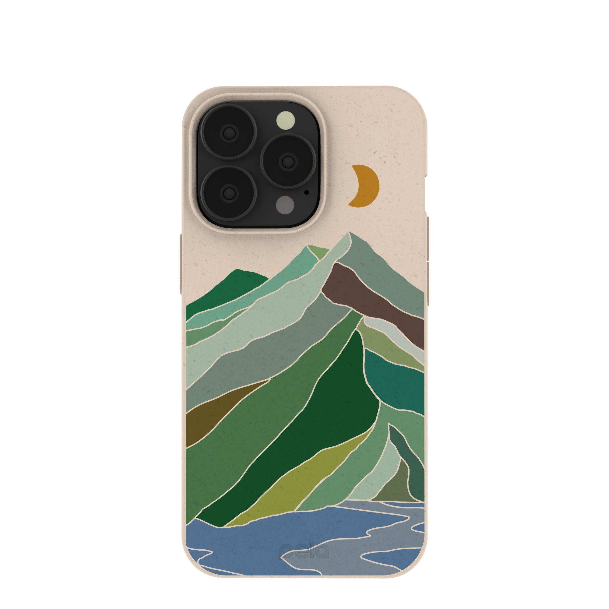 Seashell Mountain Sketch iPhone 13 Pro Case Refurbished - Pela Case refurbished available on Cerqular