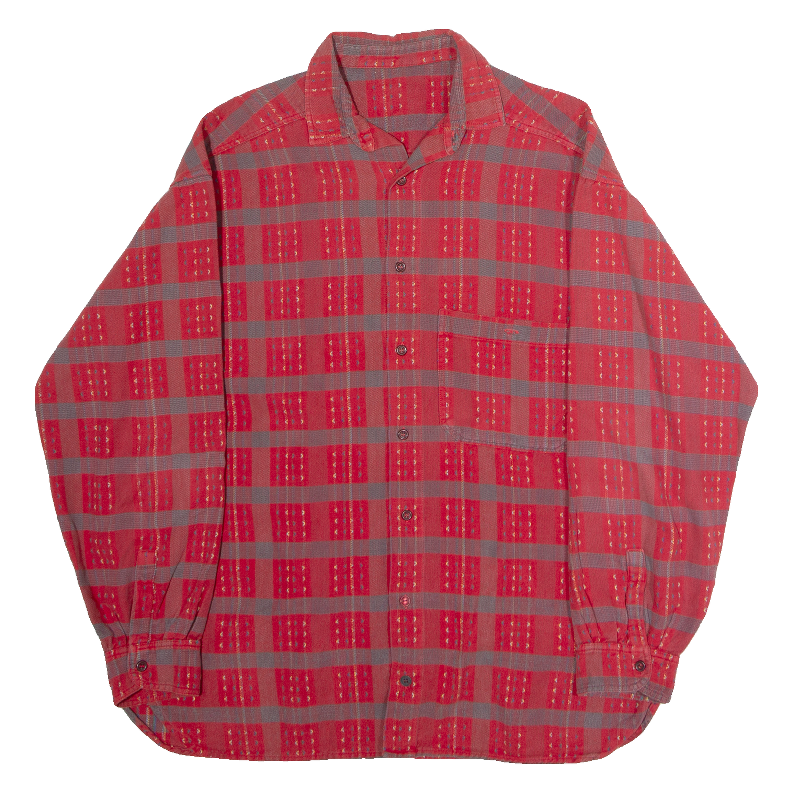 Mens Shirt Red Check Long Sleeve XL Refurbished - N/A refurbished available on Cerqular