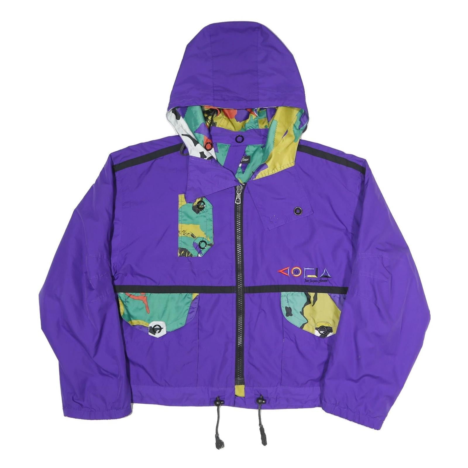 Buy Womens Purple Zip Hooded Windbreaker Jacket L Polyester Blend Colourblock Hooded Refurbished - $37.69 Womens Purple Zip Hooded Windbreaker Jacket L Polyester Blend Colourblock Hooded Refurbished - N/A refurbished available on Cerqular
