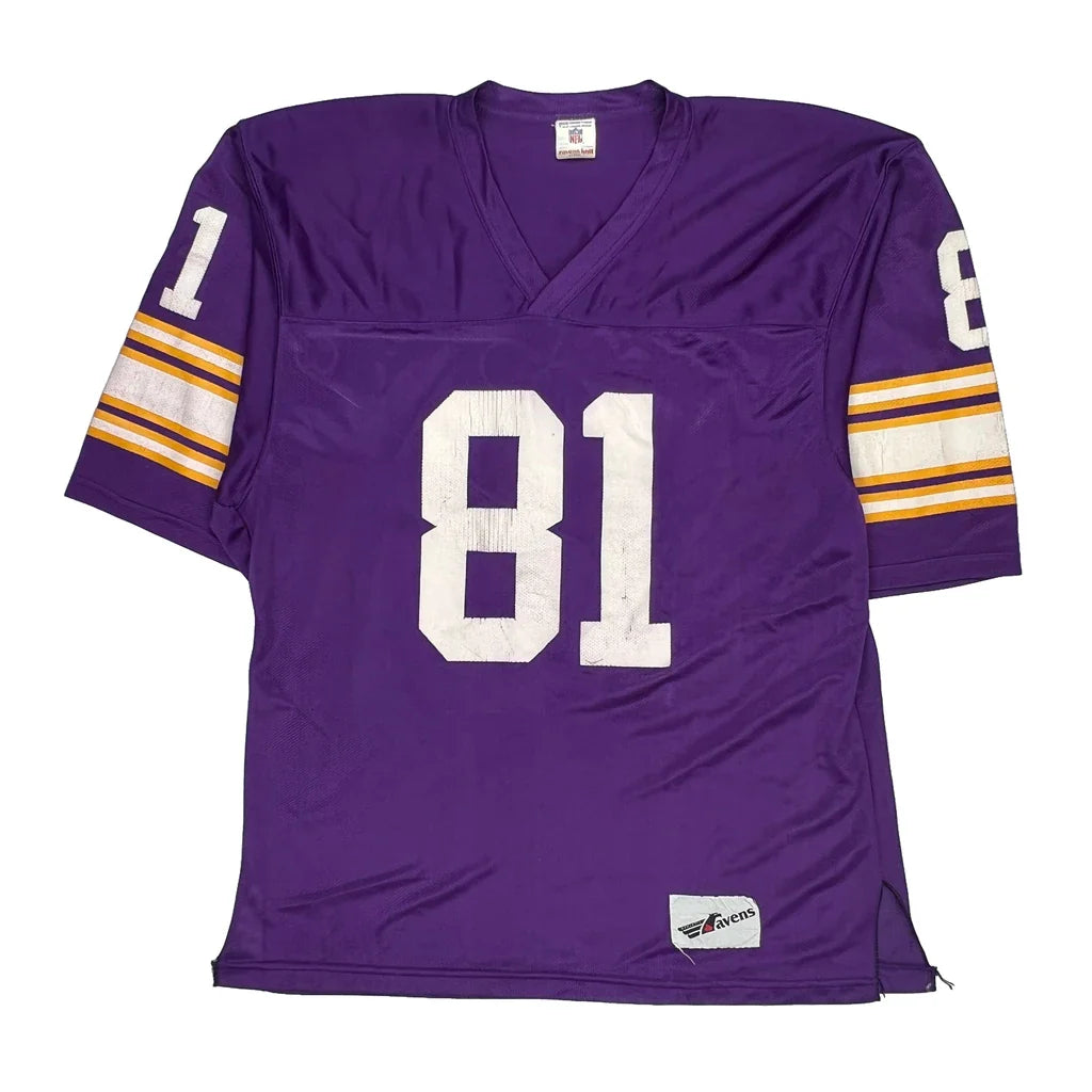 Ravens Nfl Football Jersey - 2XL Purple Polyester Refurbished - Thrifted (note: this is a term often used to describe second- refurbished available on Cerqular