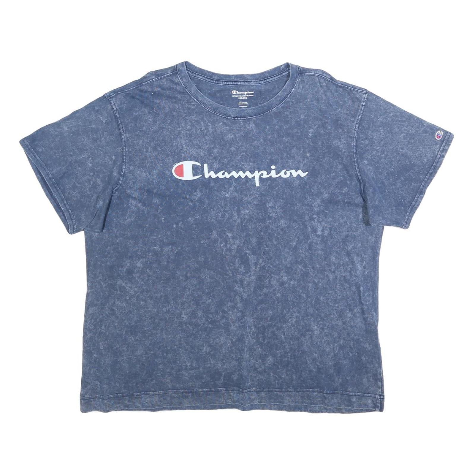 Buy CHAMPION Womens Blue Acid Wash Logo Graphic T-Shirt 2XL Short Sleeve Crew Neck Refurbished - $18.19 CHAMPION Womens Blue Acid Wash Logo Graphic T-Shirt 2XL Short Sleeve Crew Neck Refurbished - N/A refurbished available on Cerqular
