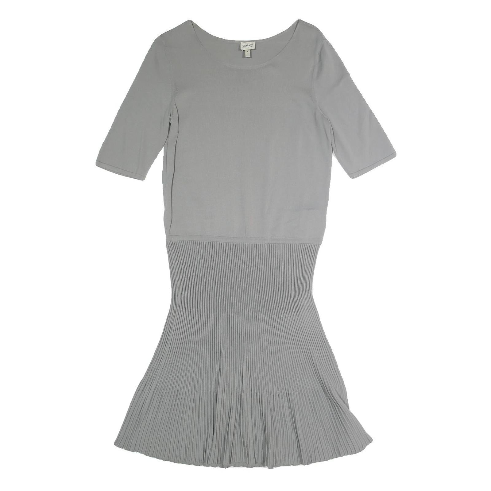 Buy ARMANI COLLEZIONI Womens Grey Fit & Flare Cotton Blend Dress Knee Length 3/4 Refurbished - $84.49 ARMANI COLLEZIONI Womens Grey Fit & Flare Cotton Blend Dress Knee Length 3/4 Refurbished - N/A refurbished available on Cerqular