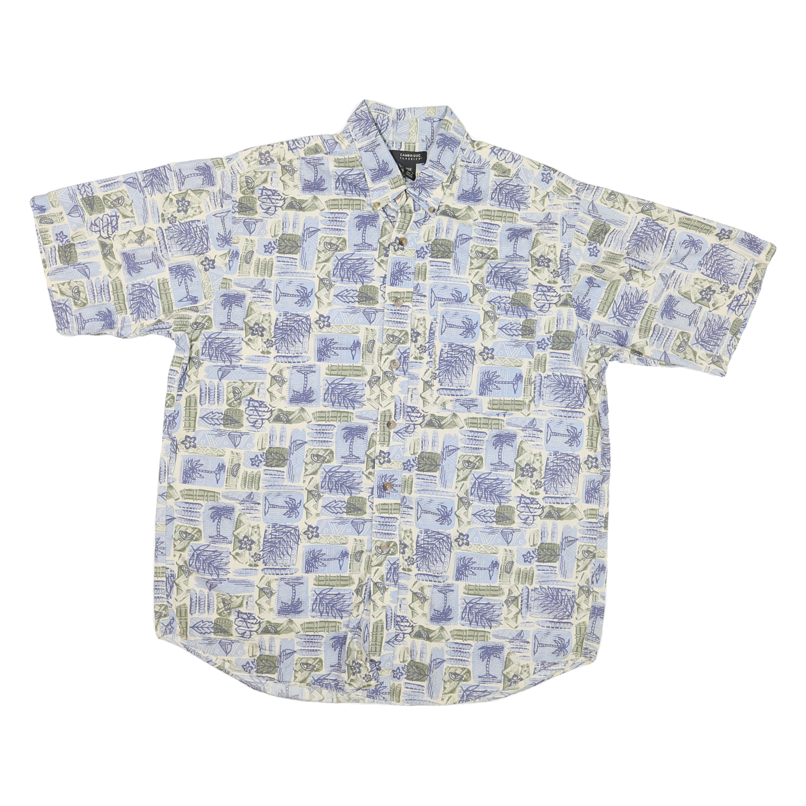Buy CAMBRIDGE CLASSICS Mens Blue & Green Patterned Shirt L Cotton Blend Short Sleeve Refurbished - $15.59 CAMBRIDGE CLASSICS Mens Blue & Green Patterned Shirt L Cotton Blend Short Sleeve Refurbished - N/A refurbished available on Cerqular