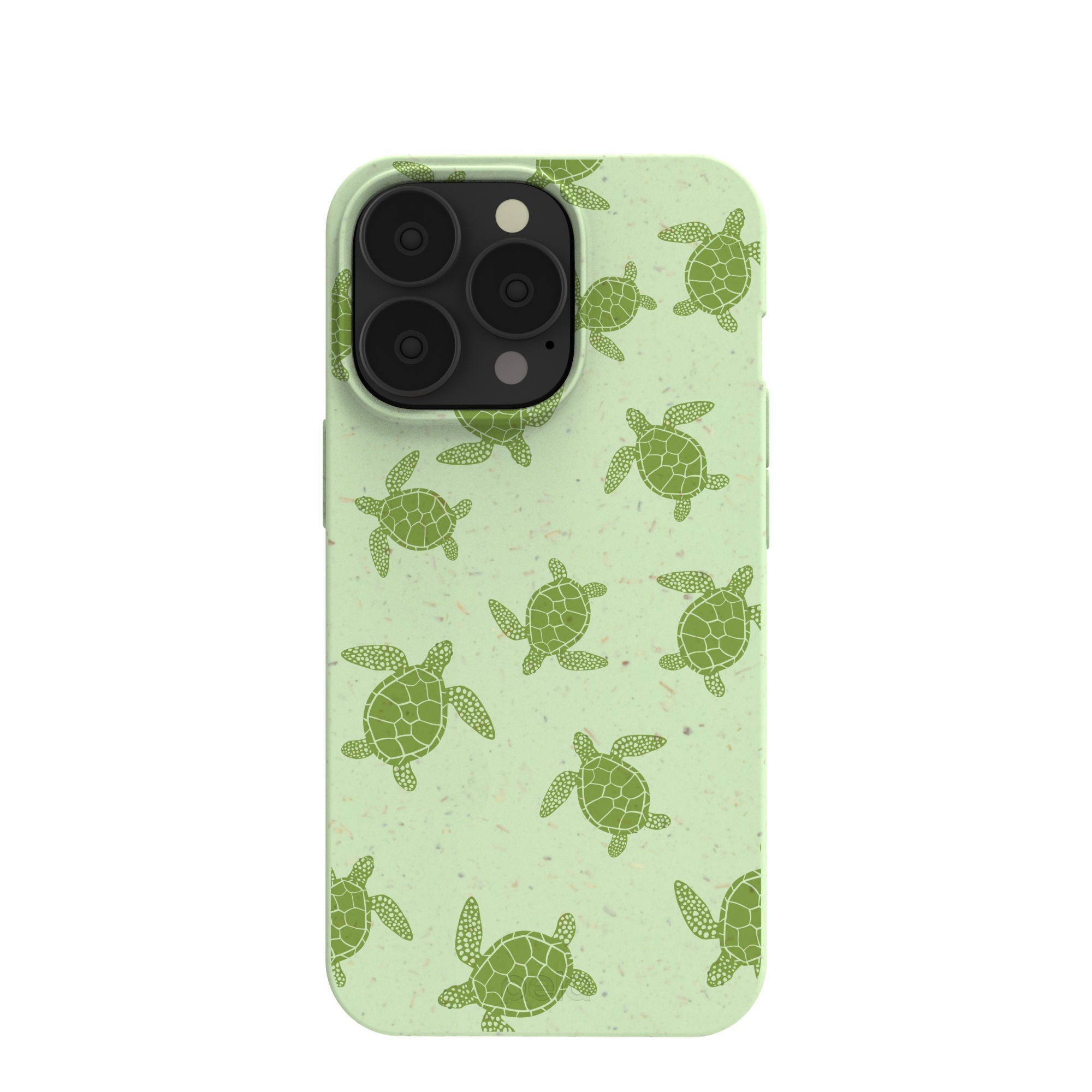 Sage Green Tiny Turtles iPhone 13 Pro Case Refurbished - Pela Case refurbished available on Cerqular