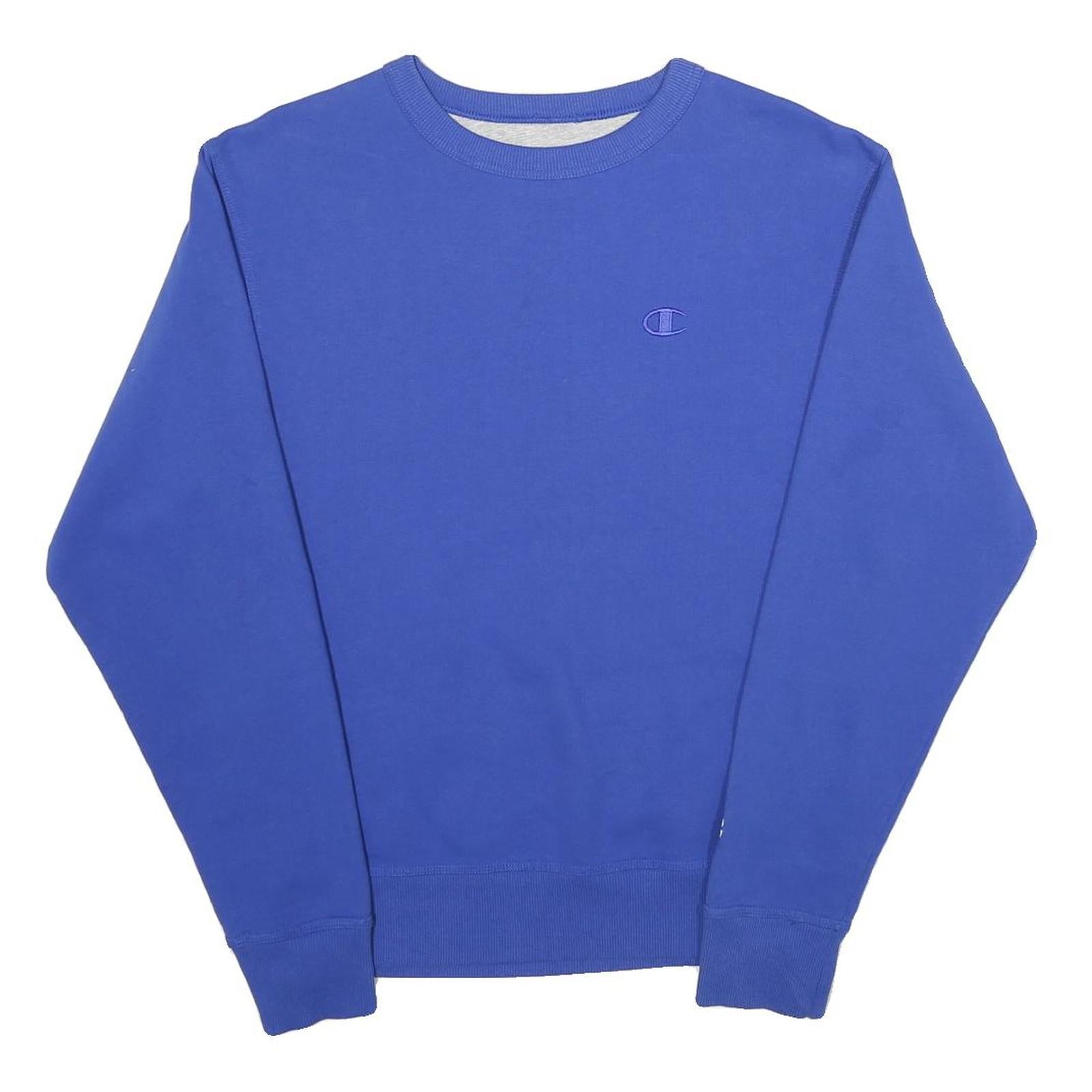 CHAMPION Mens Blue Crew Neck S Sweatshirt Classic Cotton Blend Pullover Refurbished - N/A refurbished available on Cerqular