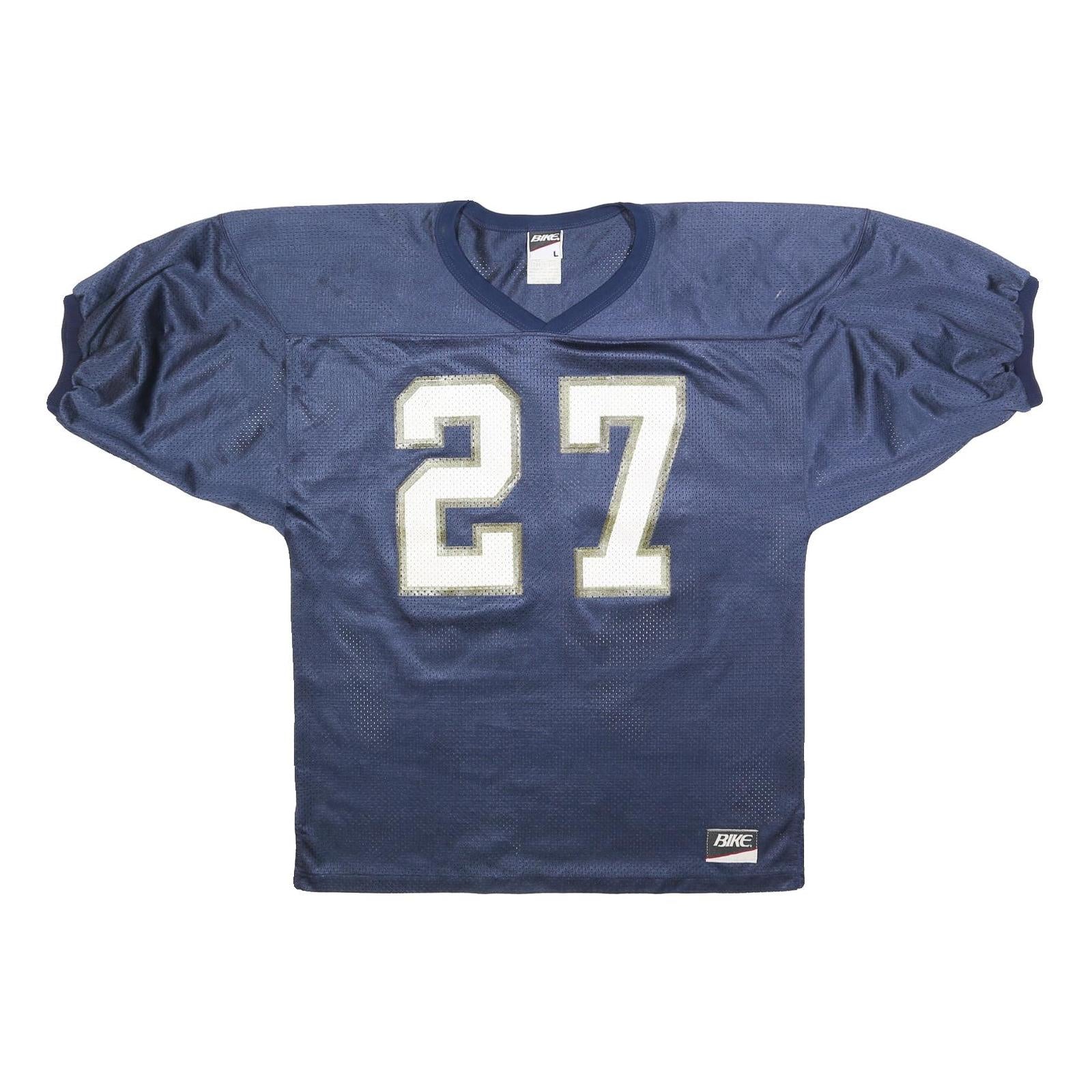 BIKE Mens Blue V-Neck Jersey L Short Sleeve Sports Number 27 Graphic Print Refurbished - N/A refurbished available on Cerqular