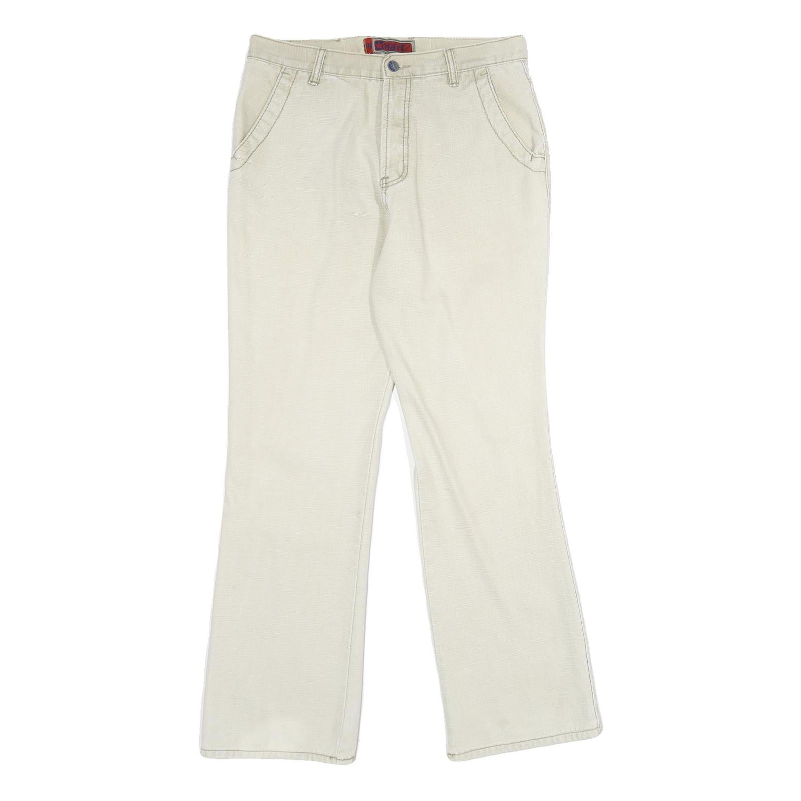 NART JEANS Mens Regular Fit Beige Cotton Jeans Button W34 L33 Casual Wear Refurbished - N/A refurbished available on Cerqular