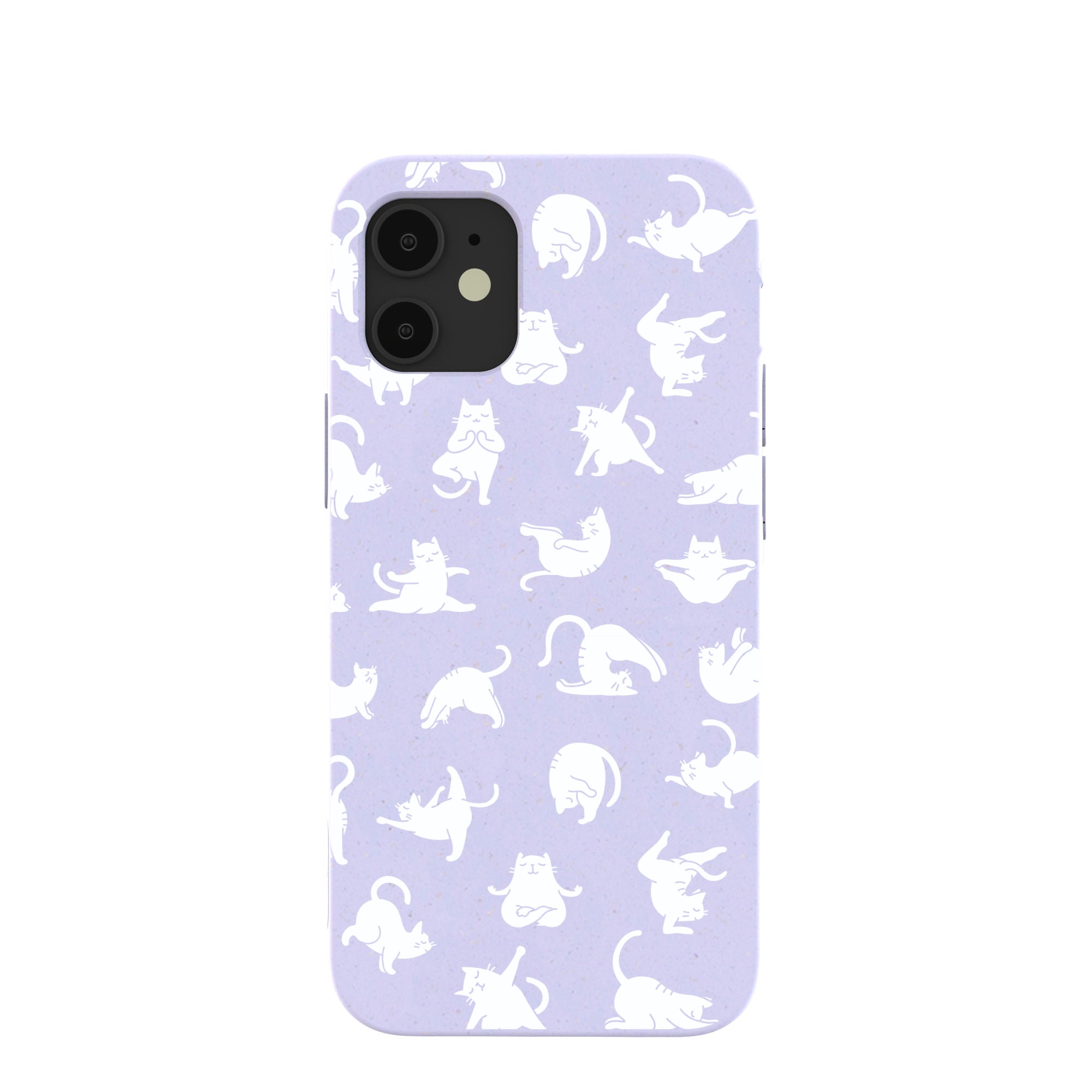 Lavender Yoga Cat iPhone 12 Mini Case Refurbished - Pela Case refurbished available on Cerqular