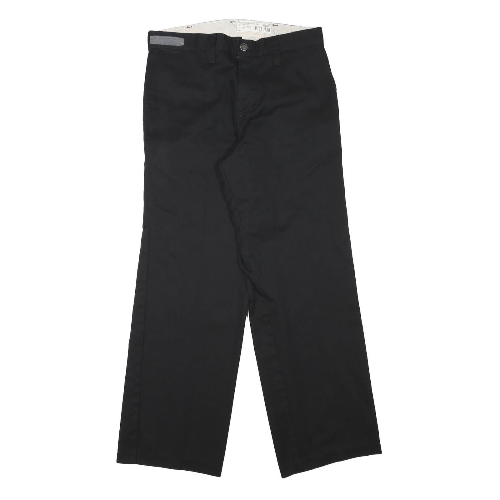 DICKIES Mens Cotton Blend Black Regular Straight Trousers W30 L28 Workwear Zip Refurbished - N/A refurbished available on Cerqular