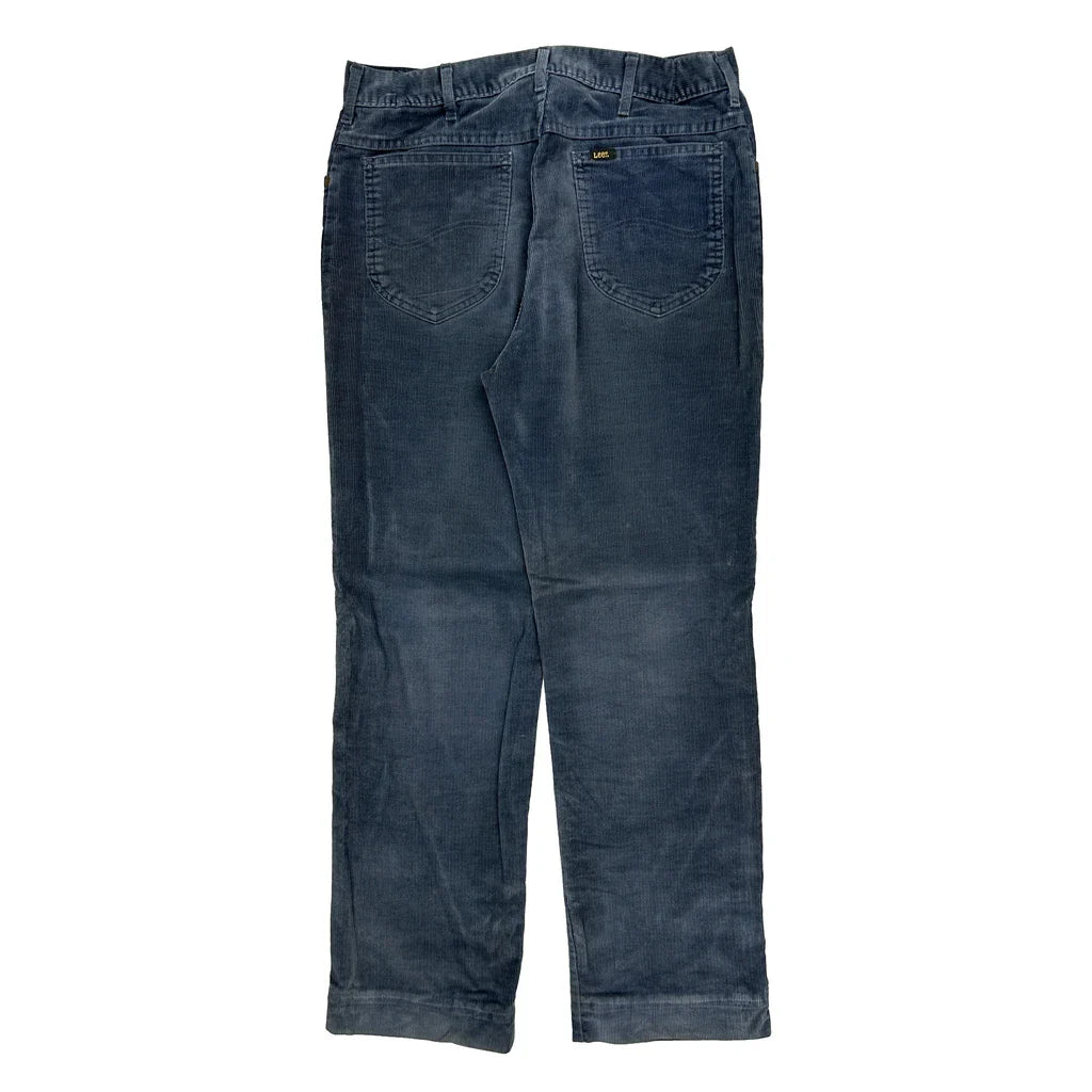Lee Cord Trousers - 32″ Waist Grey Corduroy Refurbished - Thrifted (note: this is a term often used to describe second- refurbished available on Cerqular