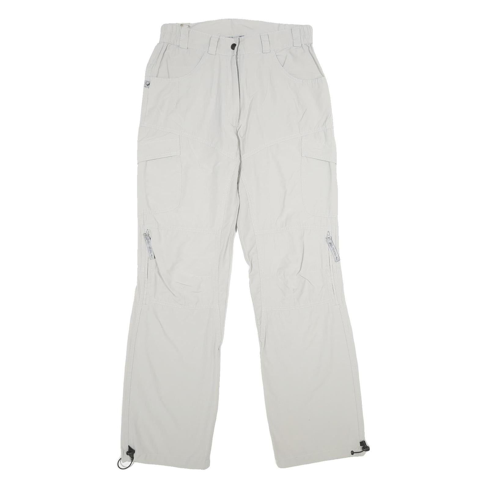 TREVOLUTION Womens Polyamide Blend Light Grey Regular Fit Straight Leg Trousers Refurbished - N/A refurbished available on Cerqular