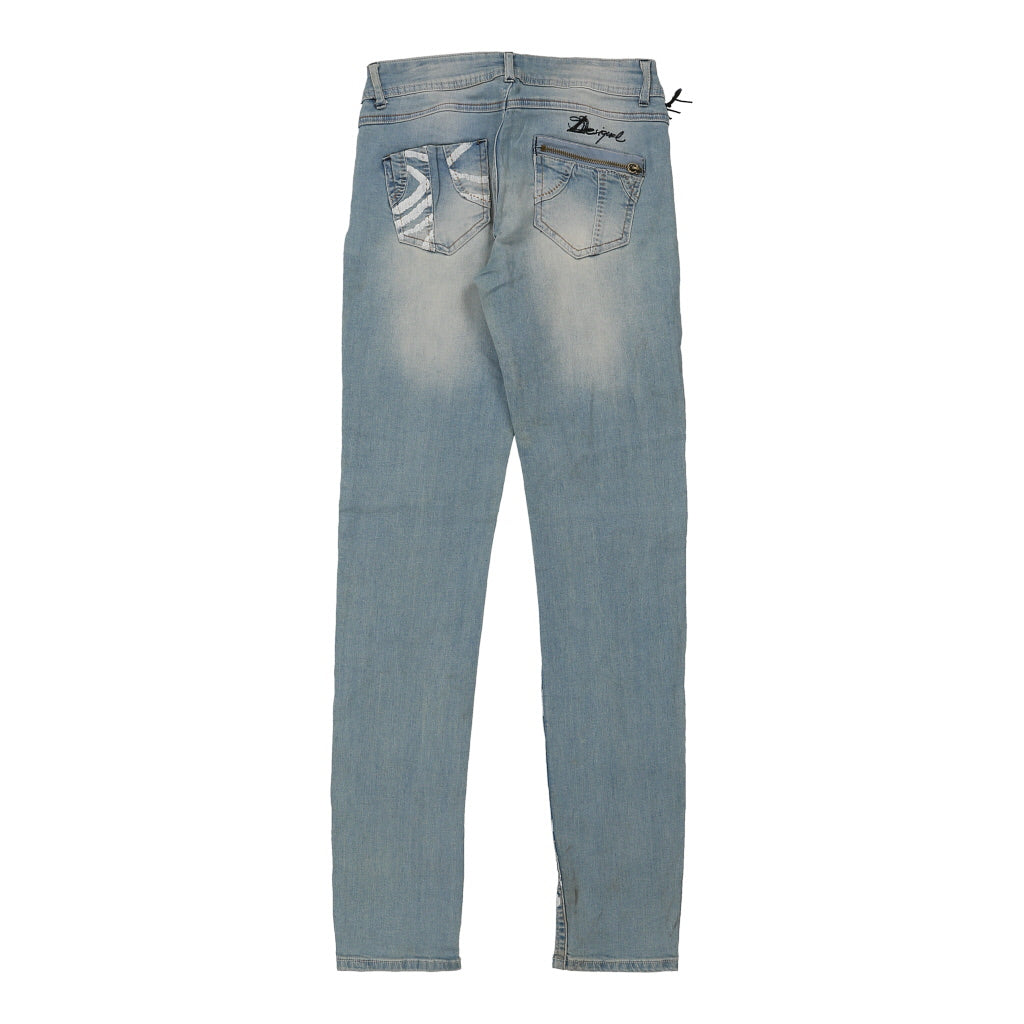 Desigual Graphic Jeans - 28W UK 8 Blue Cotton Refurbished - Thrifted (note: this is a term often used to describe second- refurbished available on Cerqular