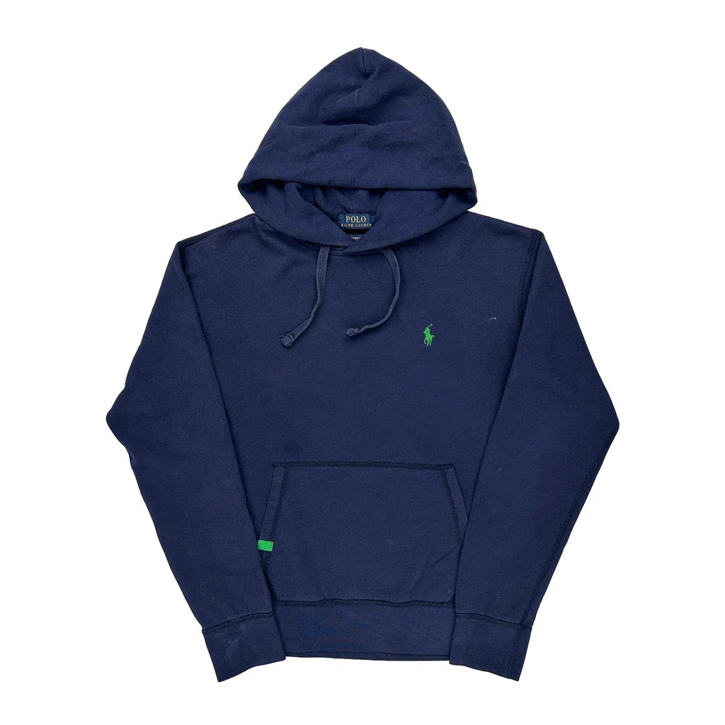 Performance Polo By Ralph Lauren Hoodie - Small Navy Cotton Refurbished - Thrifted (note: this is a term often used to describe second- refurbished available on Cerqular