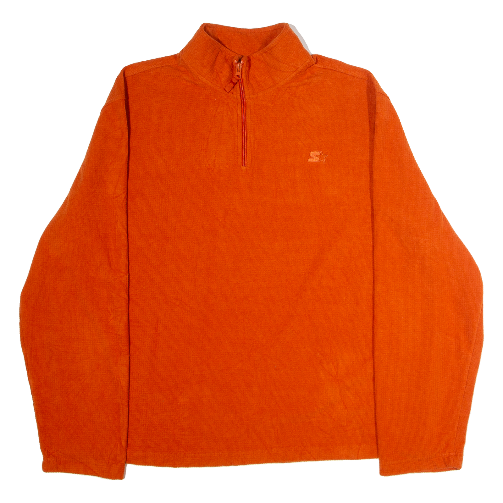 STARTER Mens Fleece Orange 1/4 Zip XL Refurbished - N/A refurbished available on Cerqular