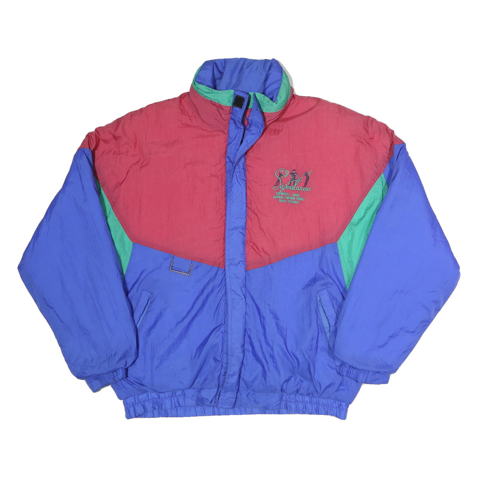 Buy USA Mens Red & Blue Colourblock Shell Jacket M Polyester Zip Casual Retro Refurbished - $37.69 USA Mens Red & Blue Colourblock Shell Jacket M Polyester Zip Casual Retro Refurbished - N/A refurbished available on Cerqular