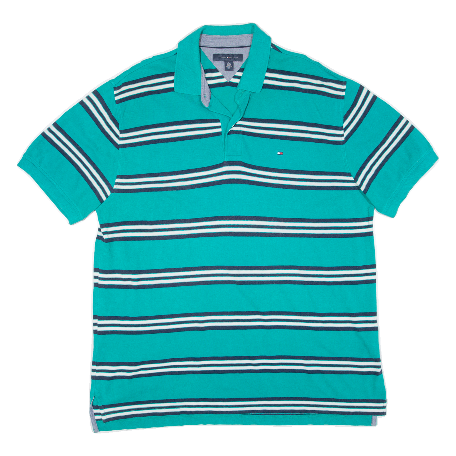 Buy TOMMY HILFIGER Mens Polo Shirt Green Striped XL Refurbished - $33.79 TOMMY HILFIGER Mens Polo Shirt Green Striped XL Refurbished - N/A refurbished available on Cerqular