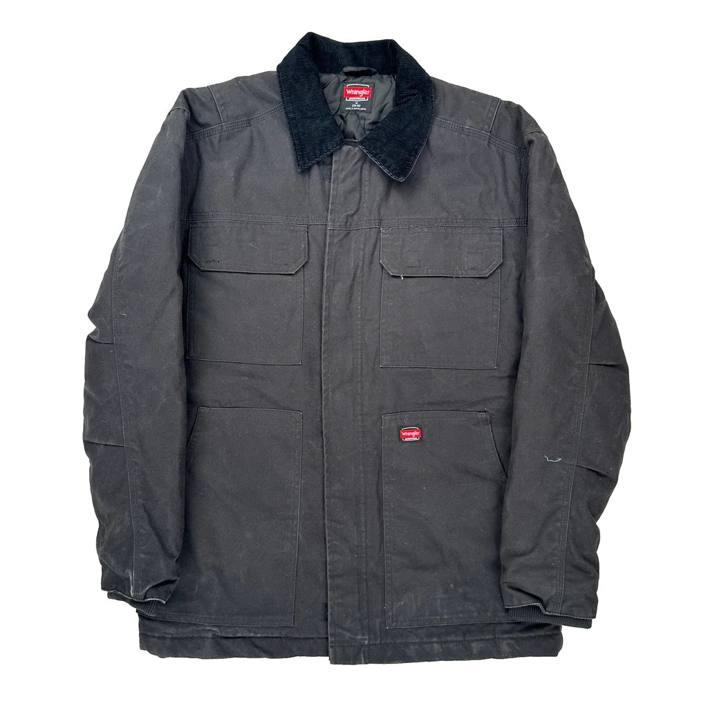 Buy Wrangler Jacket - Medium Black Cotton Refurbished - $87.09 Wrangler Jacket - Medium Black Cotton Refurbished - Thrifted (note: this is a term often used to describe second- refurbished available on Cerqular