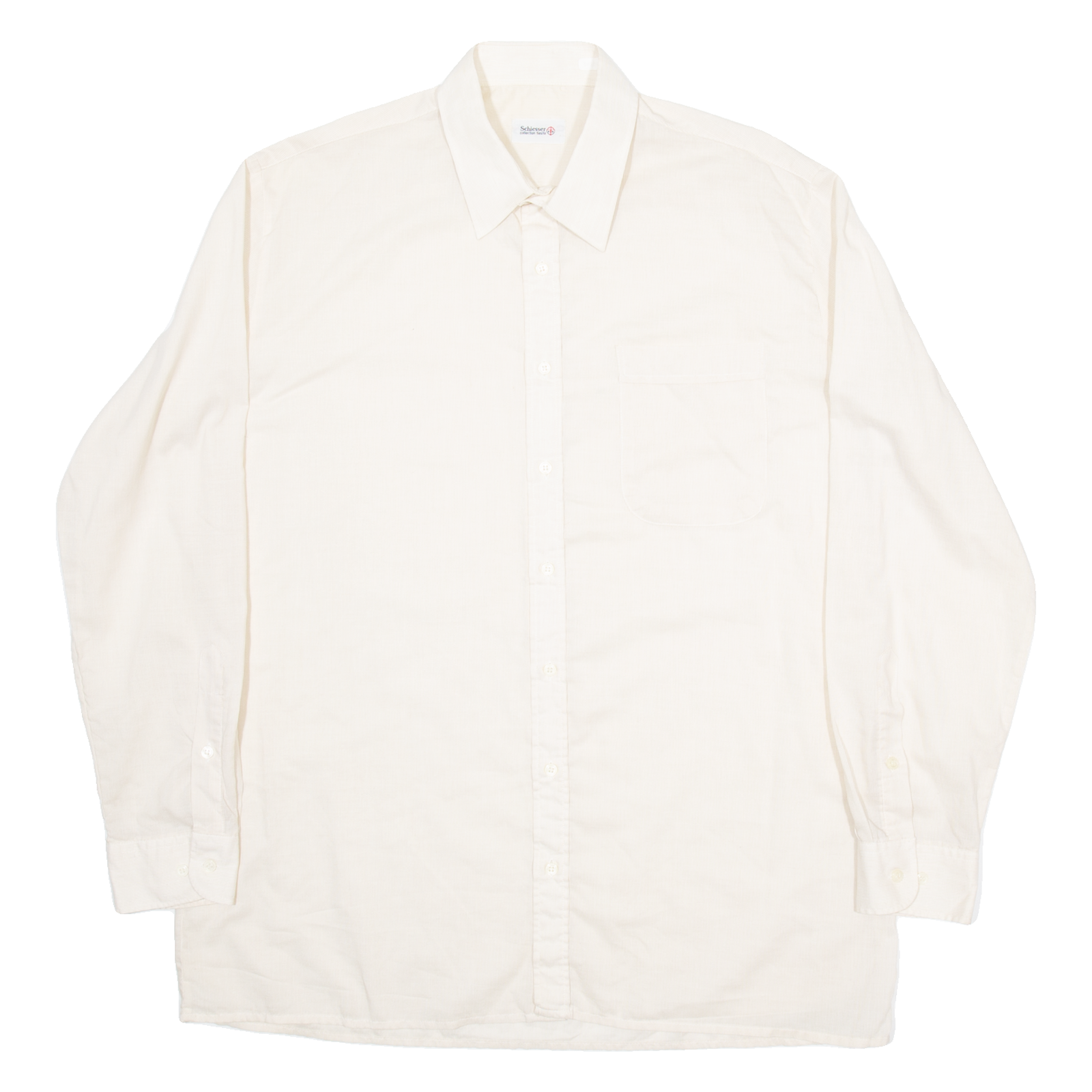 SCHIESSER Mens Plain Shirt Beige Long Sleeve L Refurbished - N/A refurbished available on Cerqular