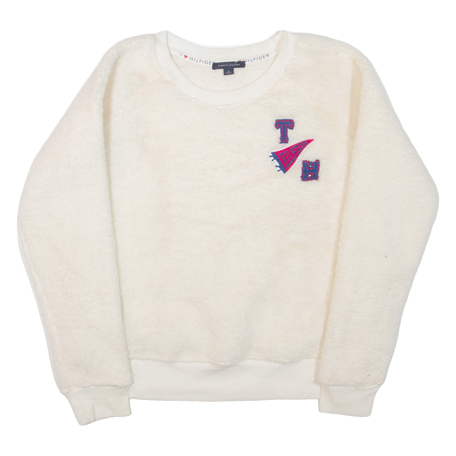 TOMMY HILFIGER Womens Fleece White M Refurbished - N/A refurbished available on Cerqular