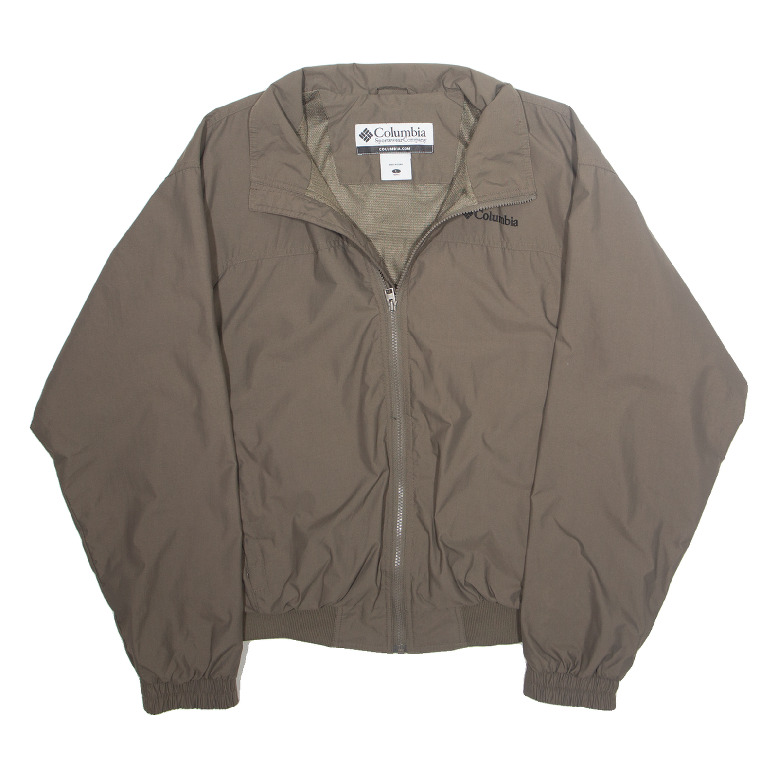 COLUMBIA Mens Jacket Brown Nylon L Refurbished - N/A refurbished available on Cerqular