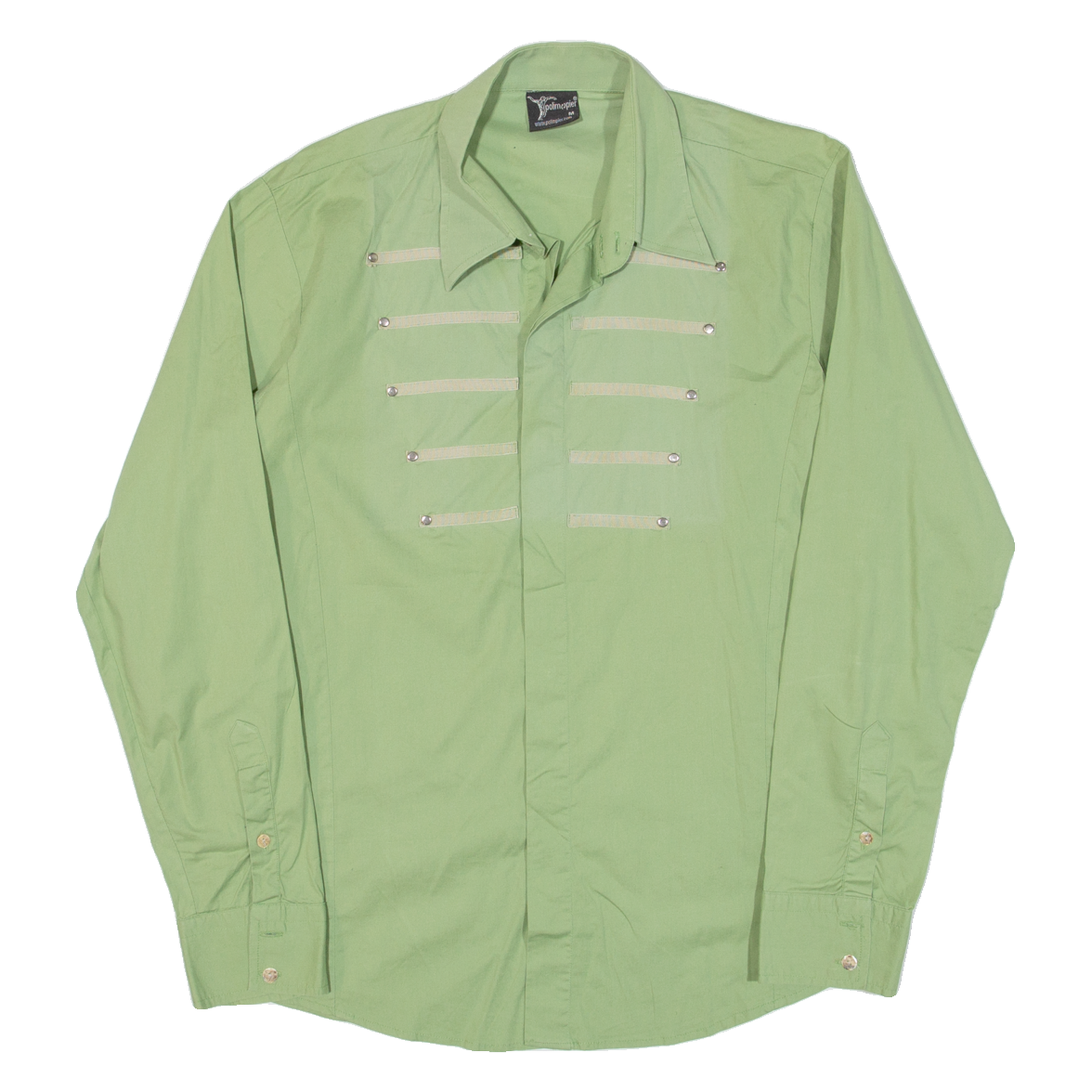 Mens Plain Shirt Green Long Sleeve M Refurbished - N/A refurbished available on Cerqular