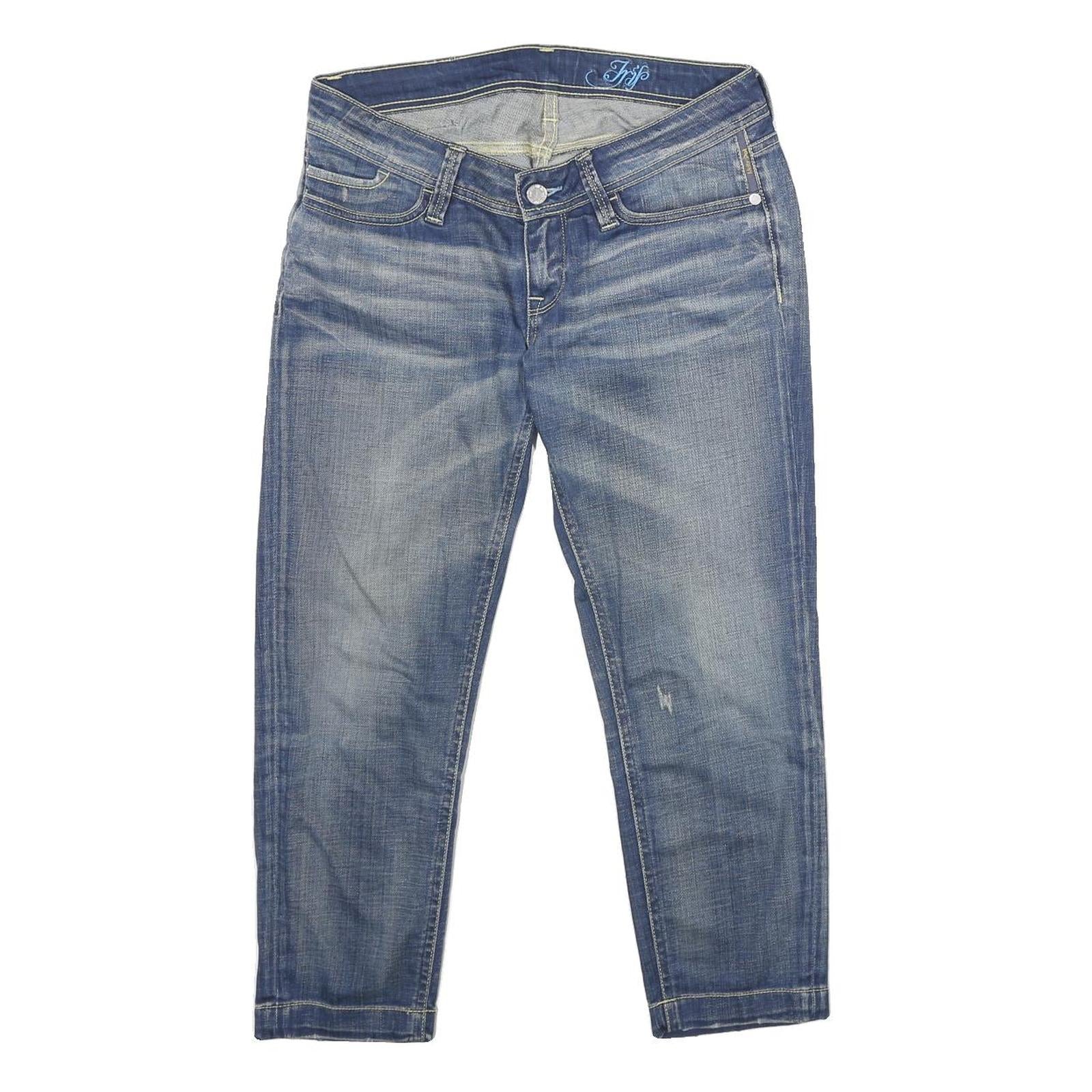 MELTIN POT Womens Blue Relaxed Straight Denim Medium W30 L23 Casual Zip Jeans Refurbished - N/A refurbished available on Cerqular
