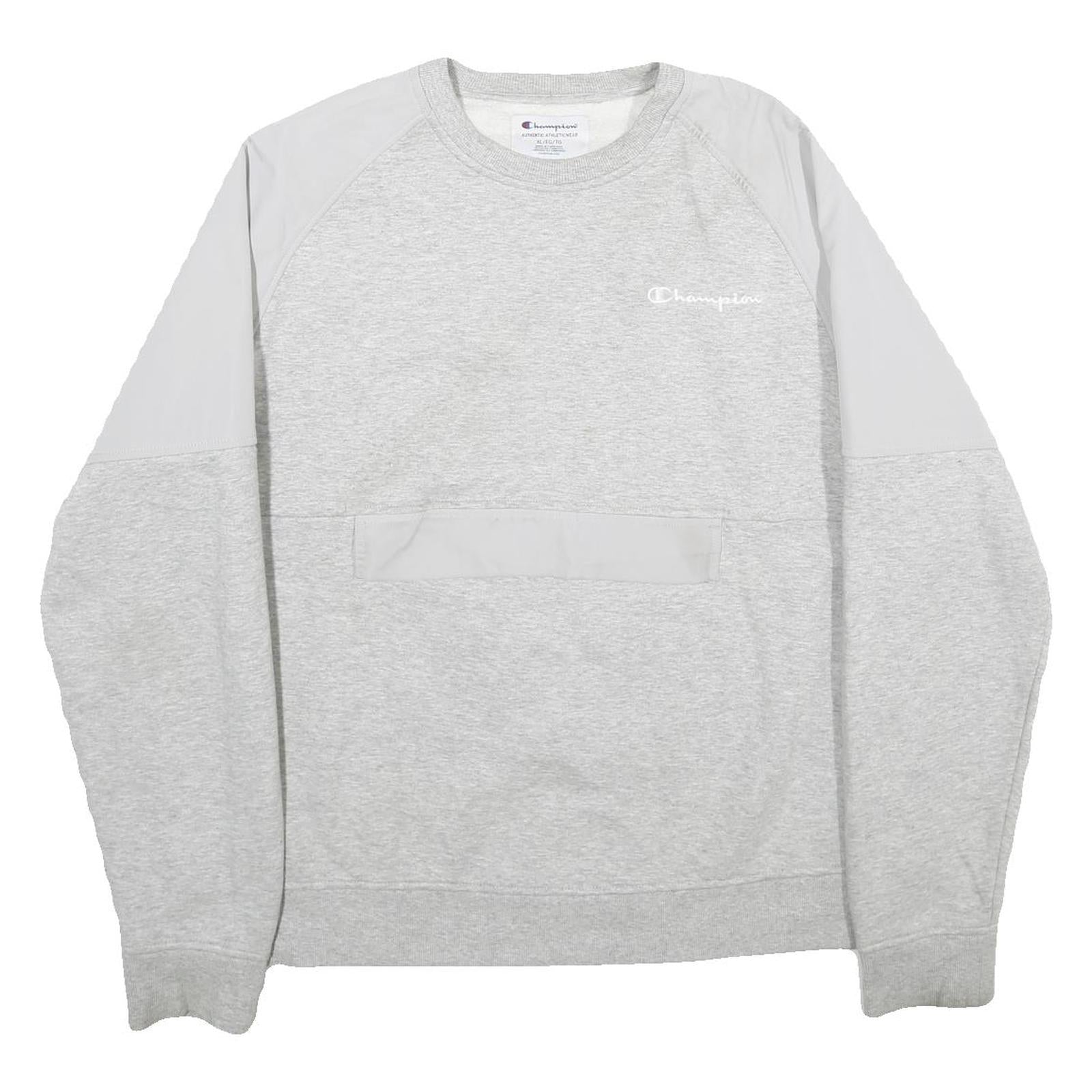 CHAMPION Mens Grey & Light Grey Cotton Blend Crew Neck XL Sweatshirt Casual Refurbished - N/A refurbished available on Cerqular