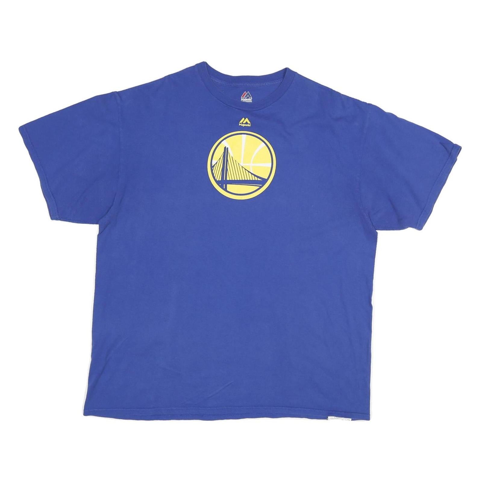 MAJESTIC Mens Blue Golden State Warriors T-Shirt XL Short Sleeve Crew Neck Refurbished - N/A refurbished available on Cerqular