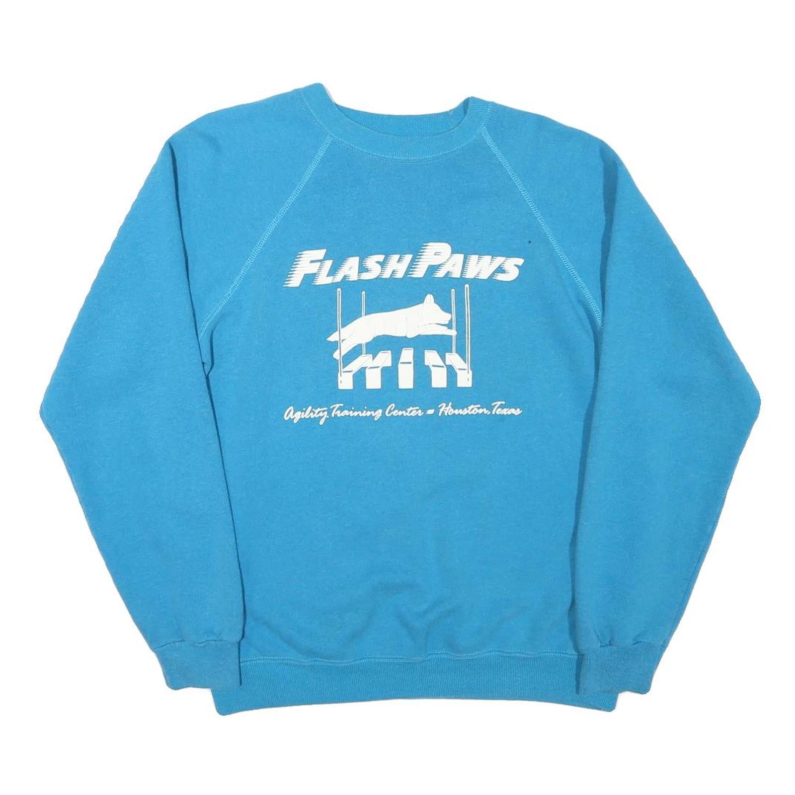 HANES Mens Blue Flash Paws Crew Neck L Dog Agility Training Sweatshirt Refurbished - N/A refurbished available on Cerqular