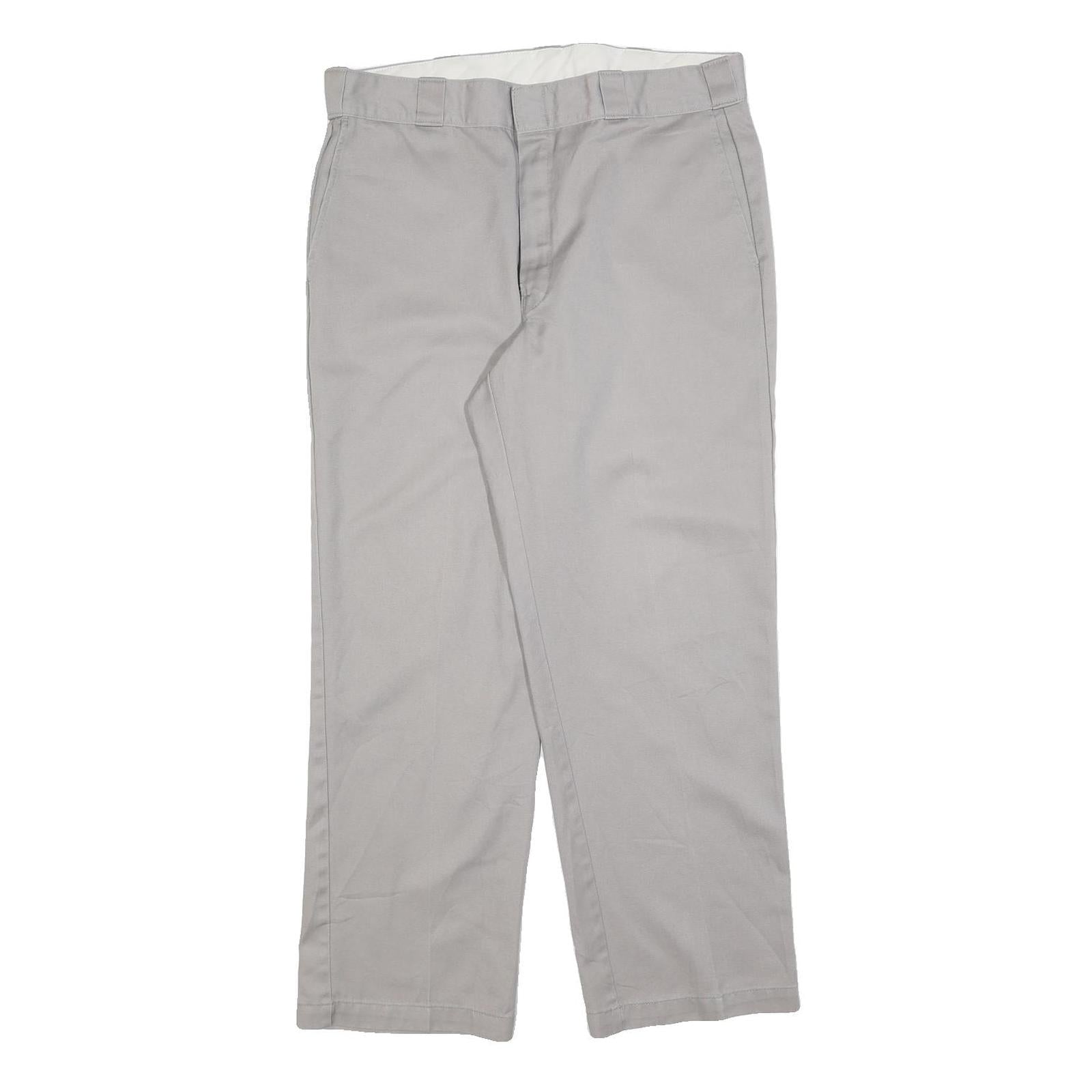 DICKIES Mens Cotton Blend Beige Relaxed Straight Trousers W36 L30 Casual Refurbished - N/A refurbished available on Cerqular