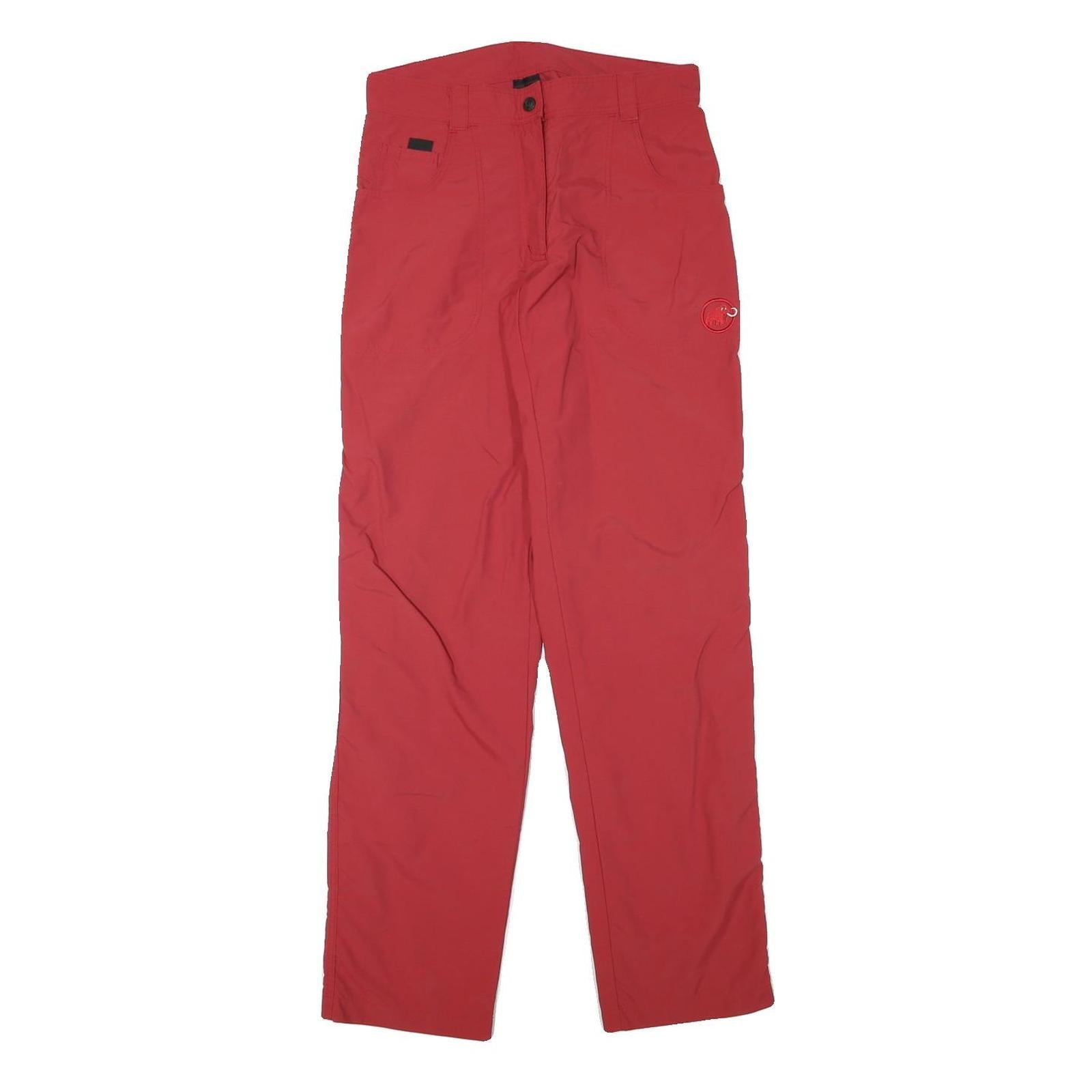 MAMMUT Womens Red Regular Fit Straight Polyester Blend Trousers W28 L32 Outdoor Refurbished - N/A refurbished available on Cerqular