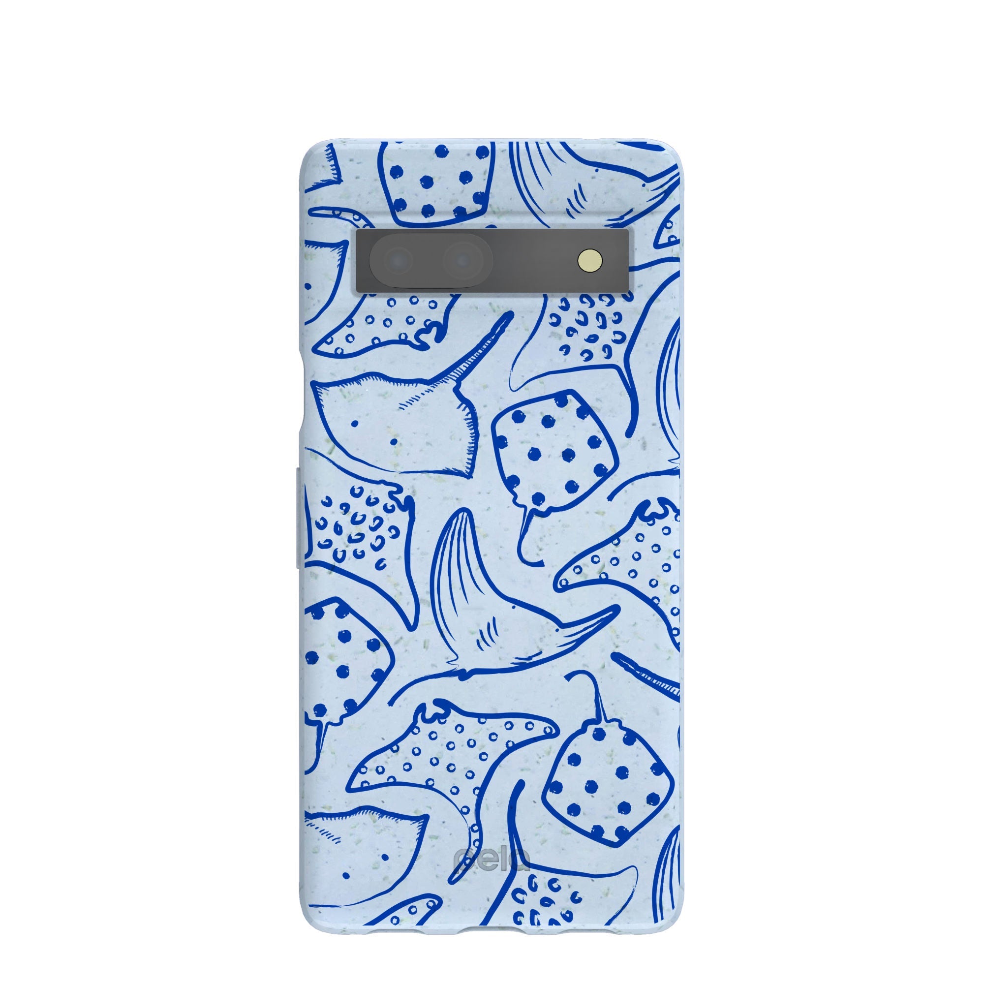 Powder Blue Stingray Fever Google Pixel 7a Case Refurbished - Pela Case refurbished available on Cerqular
