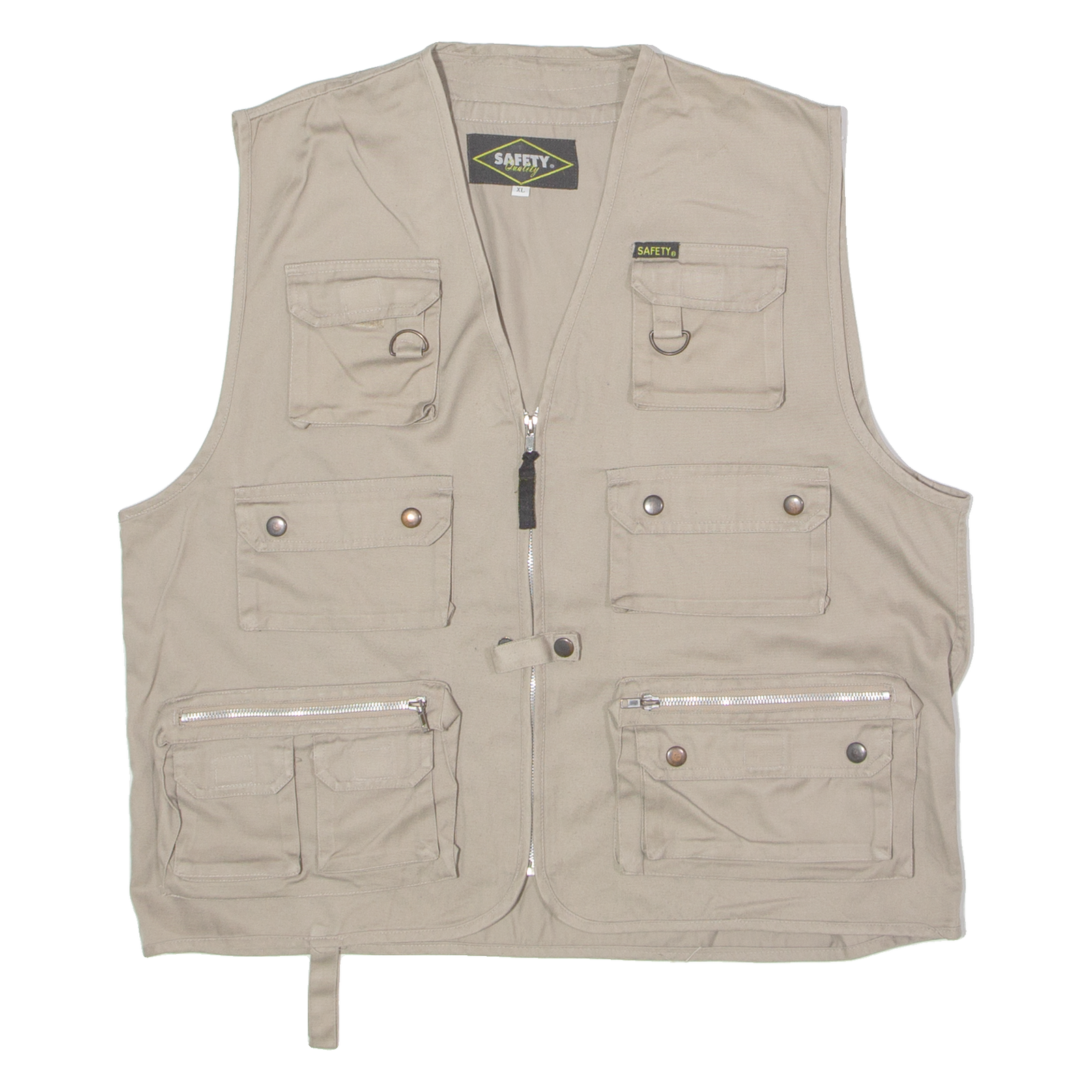 SAFETY Utility Mens Gilet Beige Twill XL Refurbished - N/A refurbished available on Cerqular
