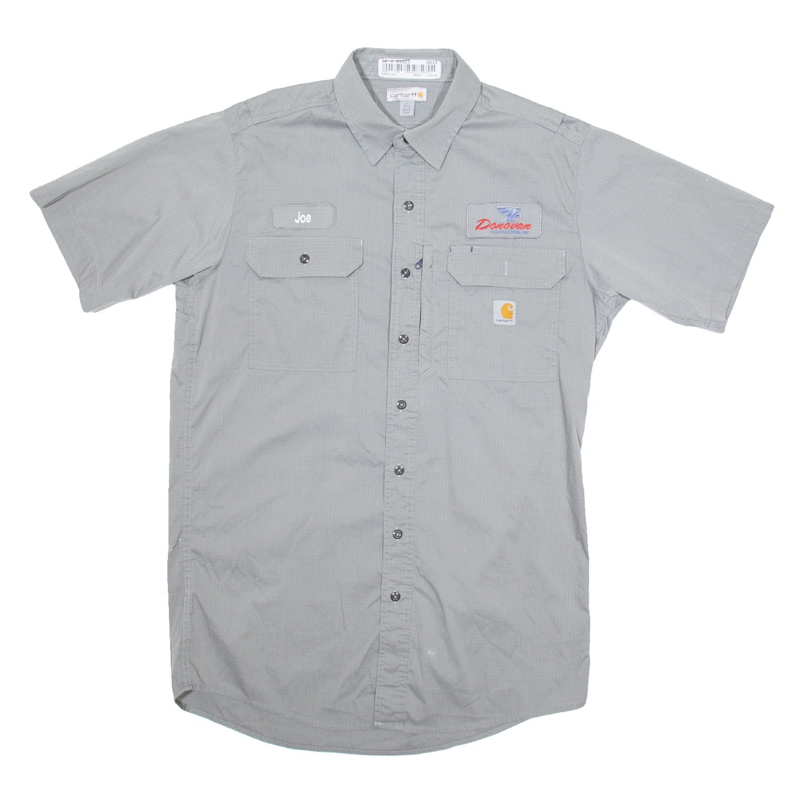 CARHARTT Donovan Mens Worker Shirt Grey L Refurbished - N/A refurbished available on Cerqular