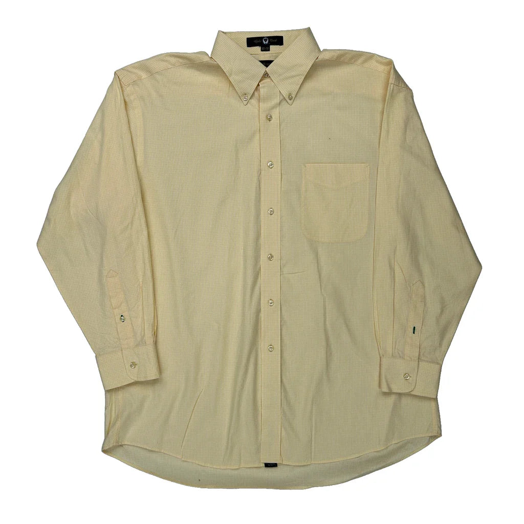 Buy Tommy Hilfiger Shirt - Large Yellow Cotton Refurbished - $40.19 Tommy Hilfiger Shirt - Large Yellow Cotton Refurbished - Thrifted (note: this is a term often used to describe second- refurbished available on Cerqular