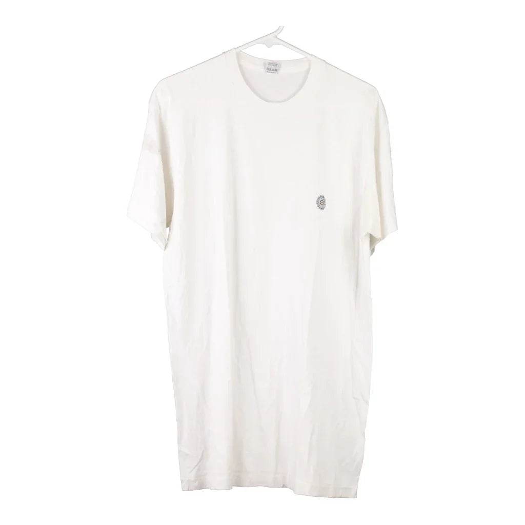 Buy Unbranded T-Shirt - 2XL White Cotton Refurbished - $10.71 Unbranded T-Shirt - 2XL White Cotton Refurbished - Thrifted (note: this is a term often used to describe second- refurbished available on Cerqular