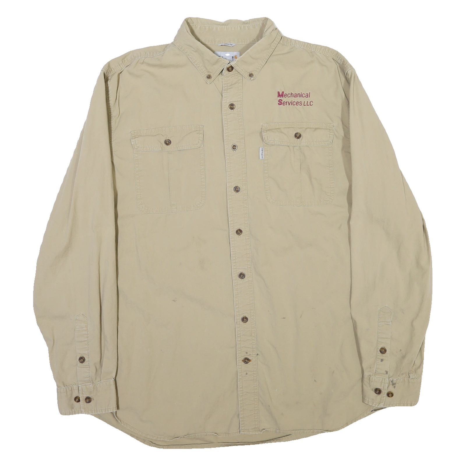 Buy CARHARTT Mens Beige Mechanical Services Plain Shirt XL Button Down Long Sleeve Refurbished - $36.39 CARHARTT Mens Beige Mechanical Services Plain Shirt XL Button Down Long Sleeve Refurbished - N/A refurbished available on Cerqular